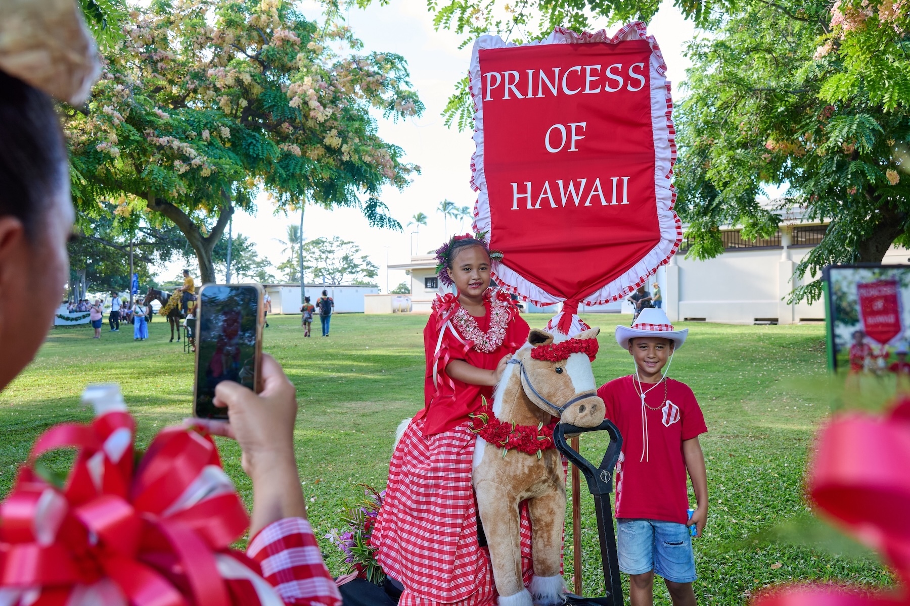 Some participants in the parade are keiki.