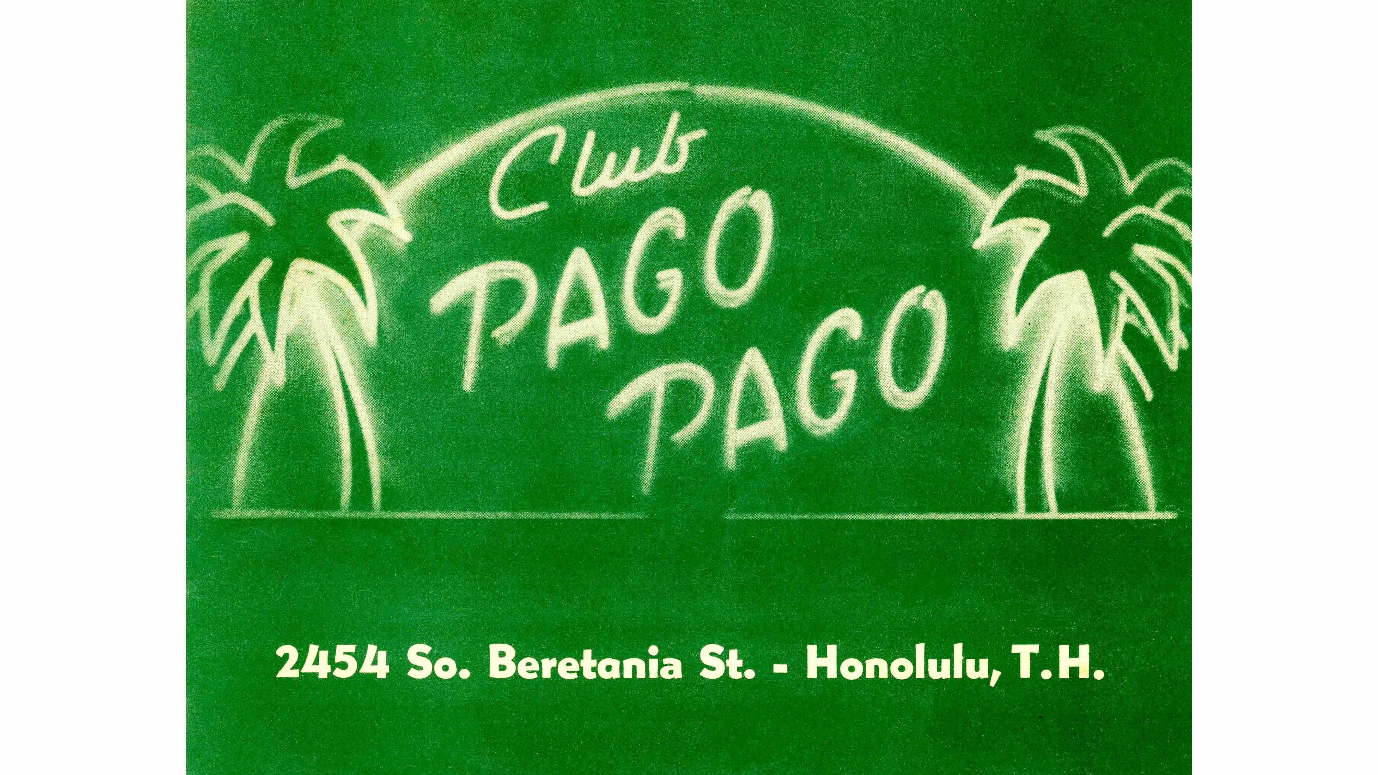 Club Pago Pago photo folder cover