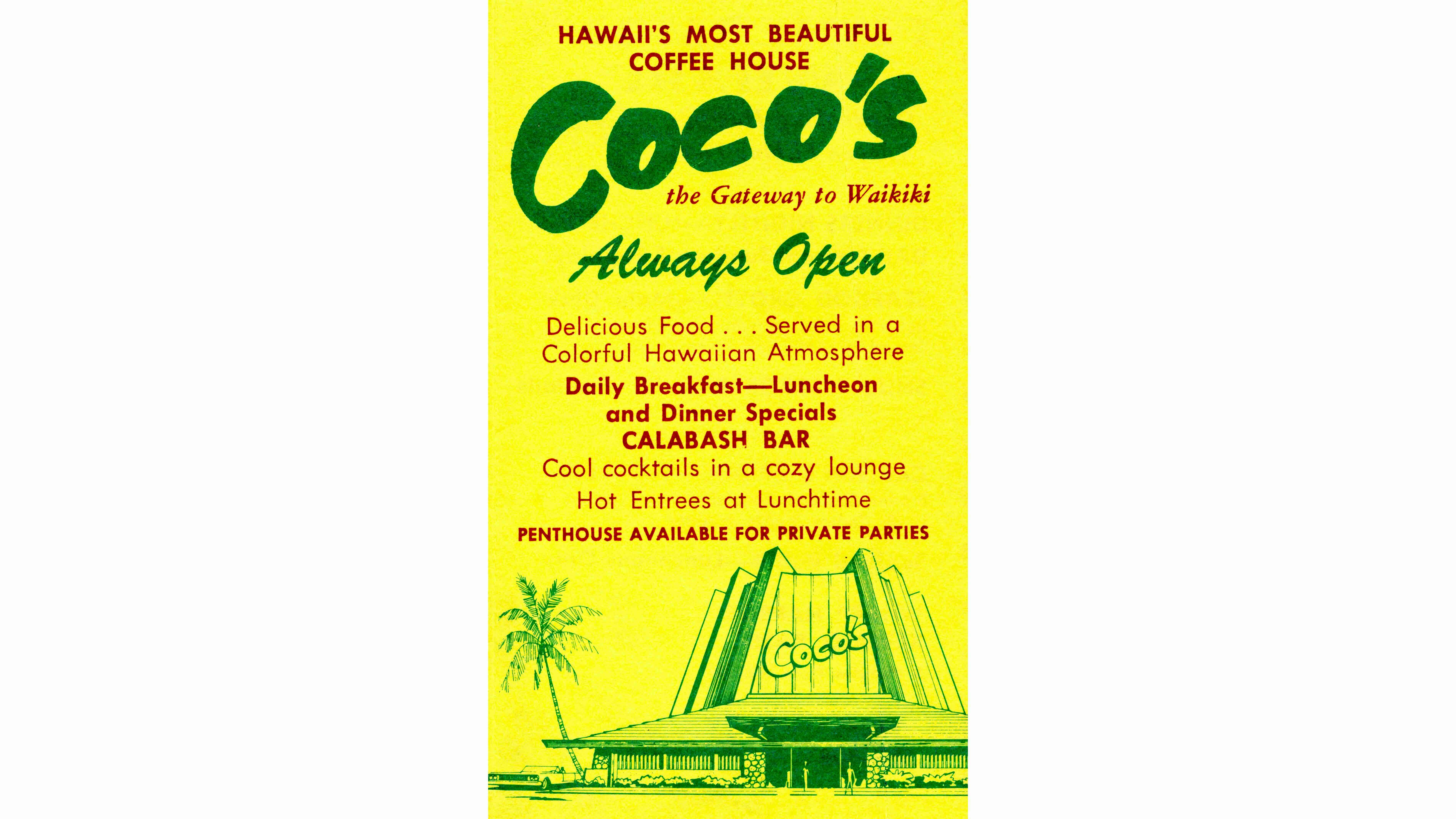 Coco's menu