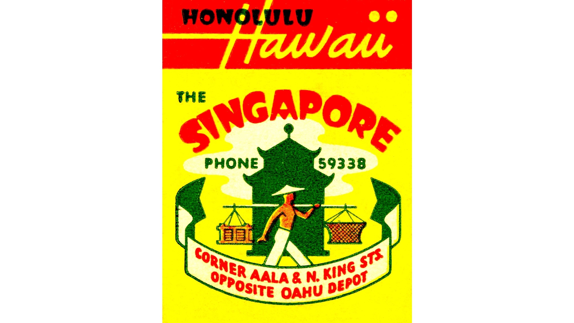 The Singapore Bar matchbook cover