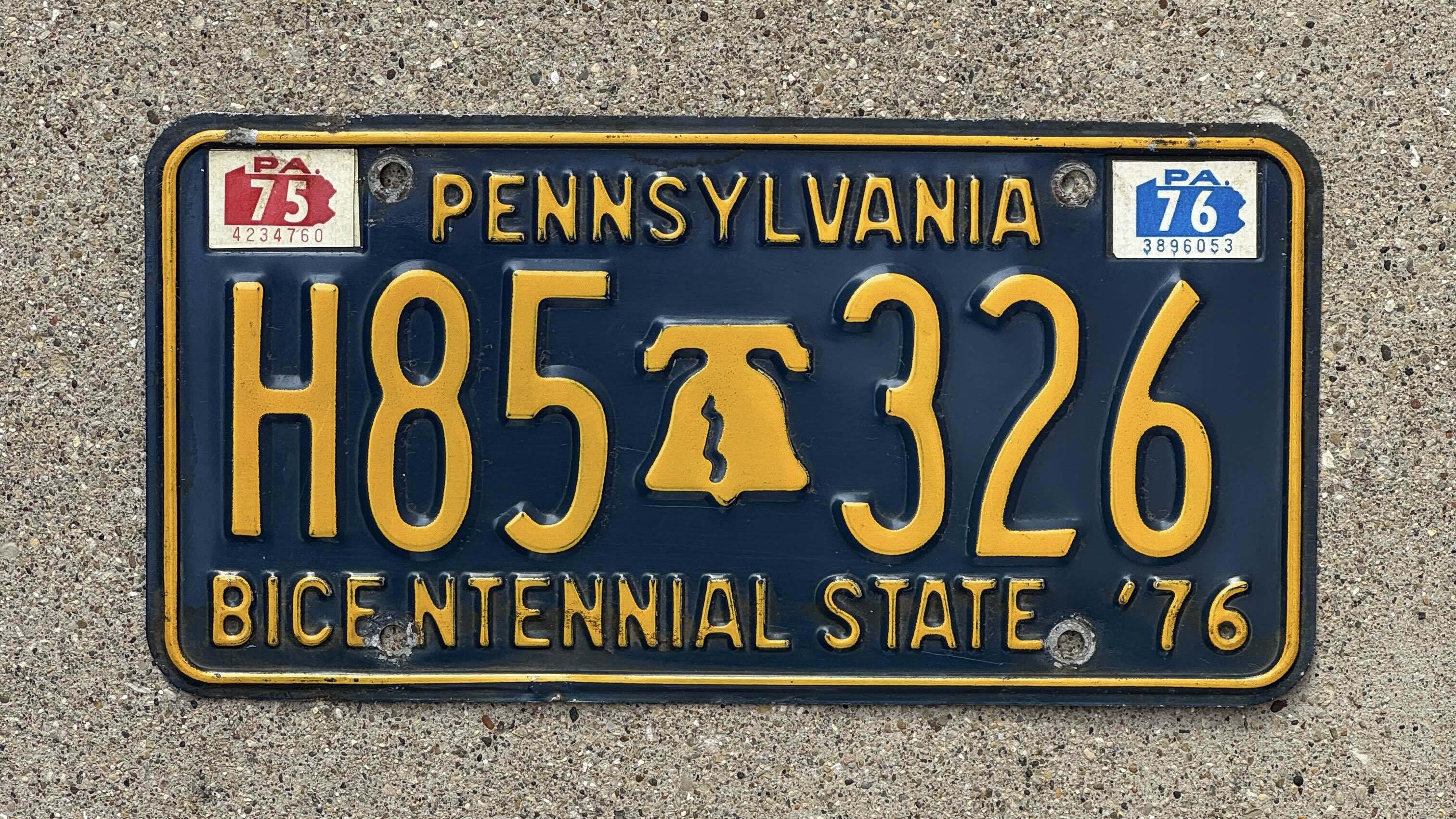 Pennsylvania bicentennial plate