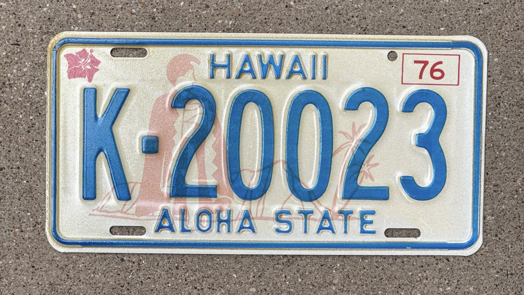 Hawaii bicentennial license plate.