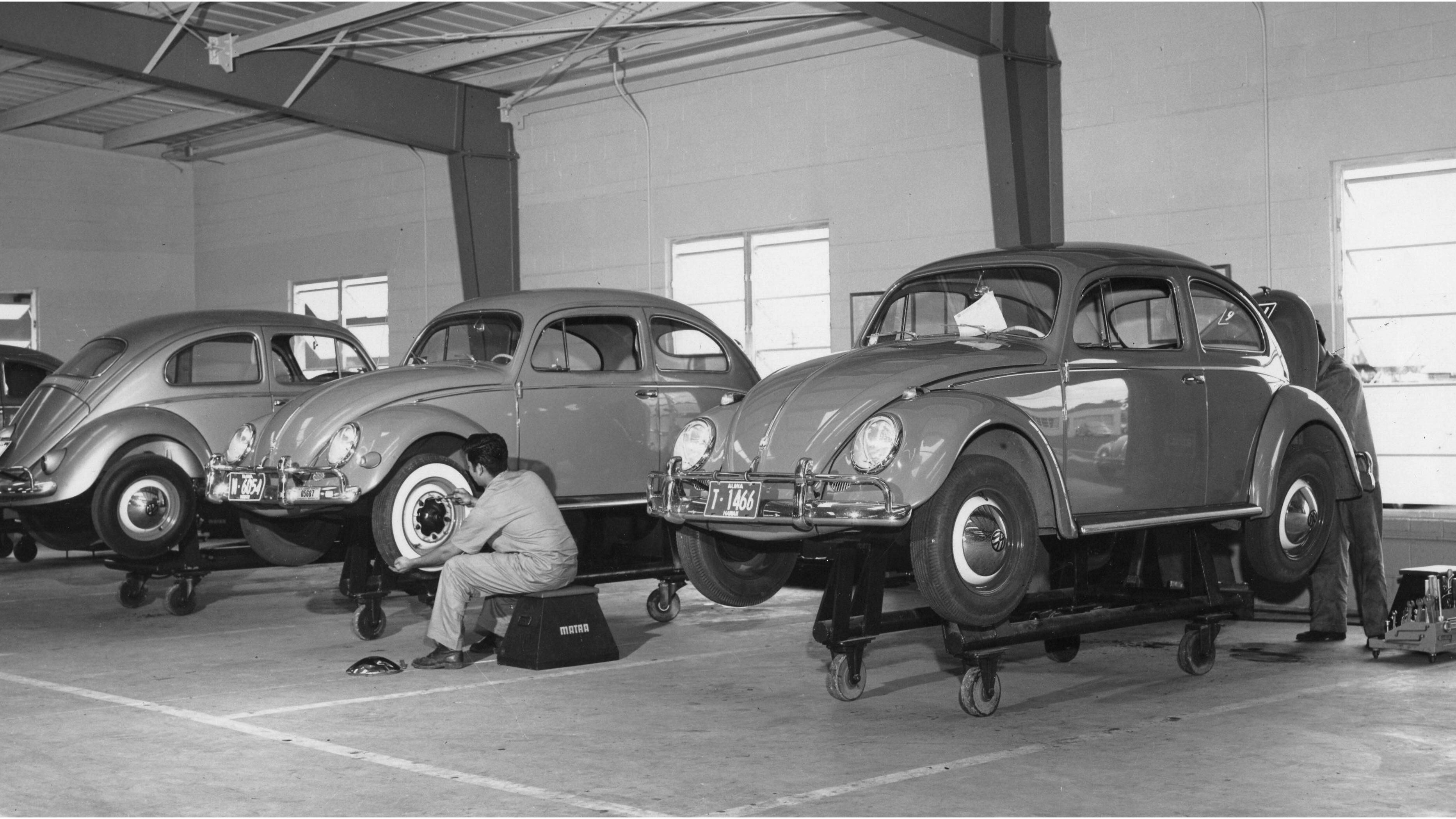 1958 Volkswagen dealership interior