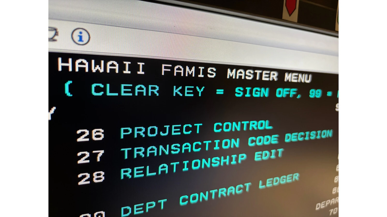 Hawai‘i's Financial Accounting and Management Information System (FAMIS)