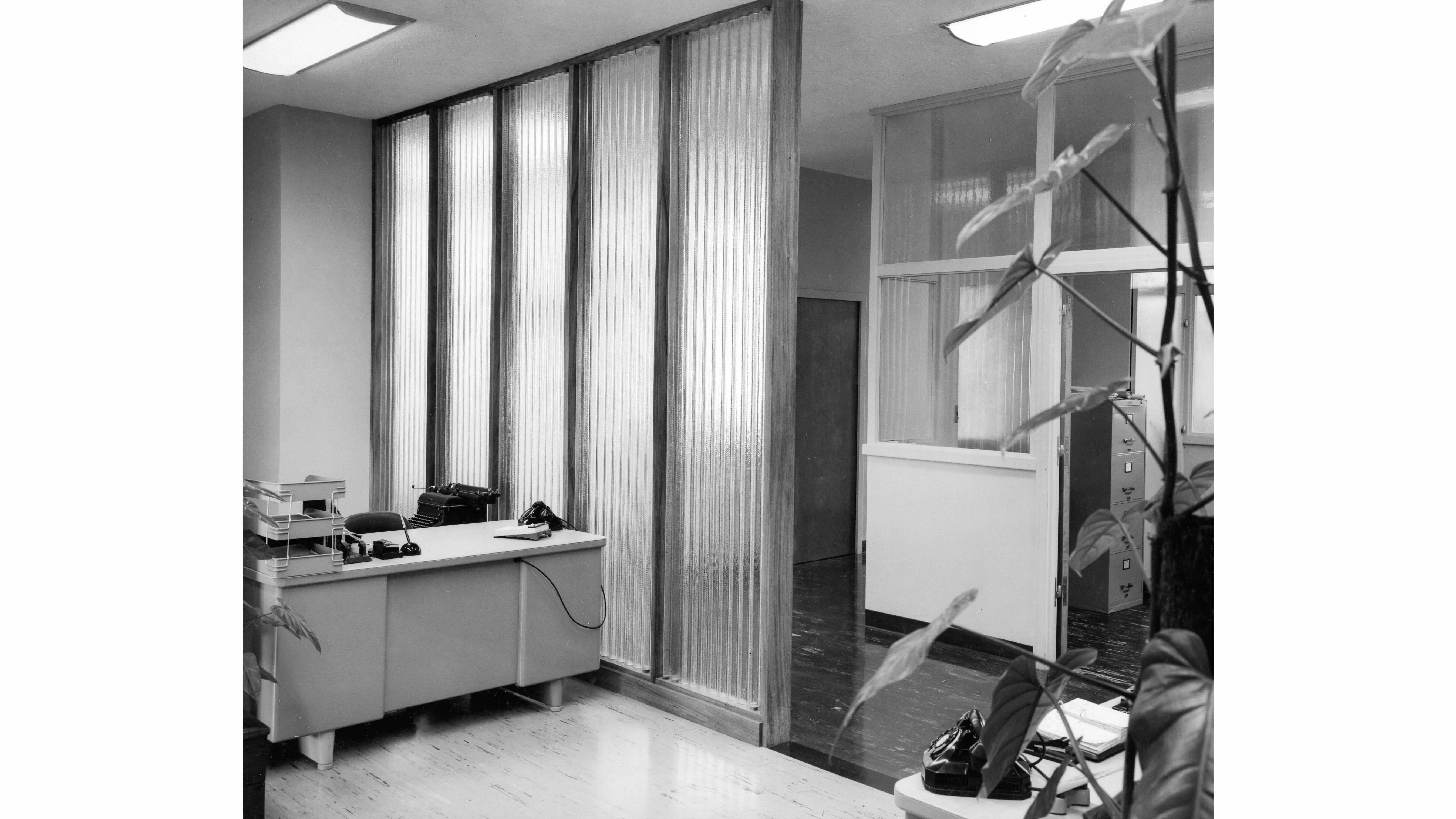 Interior Hawaiian Dredging building 1950