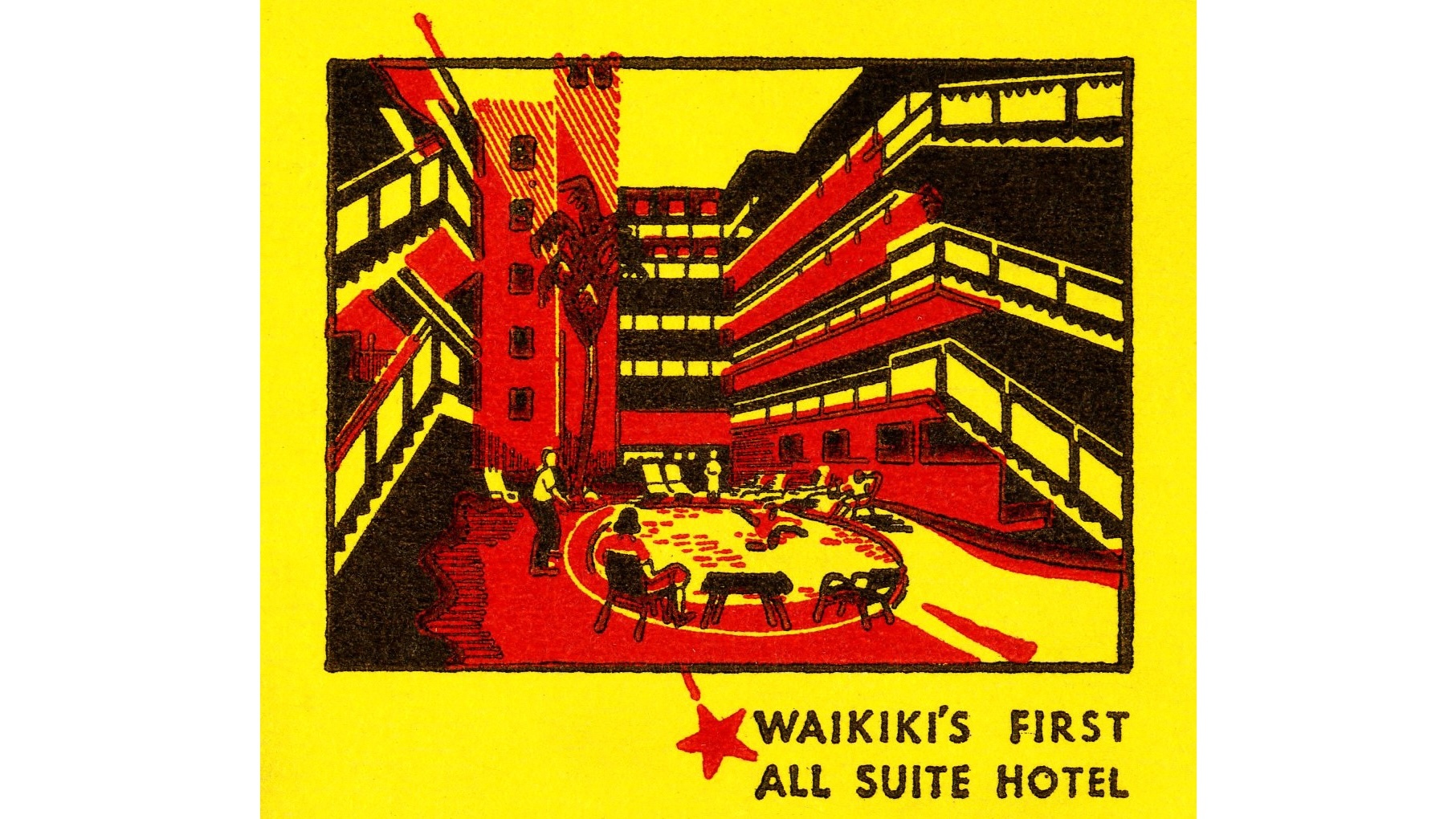 Hawaiian King Hotel matchbook cover