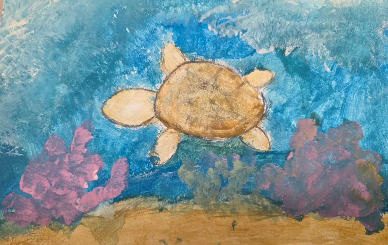 A honu created by a fourth grader at ʻEwa Beach Elementary School.