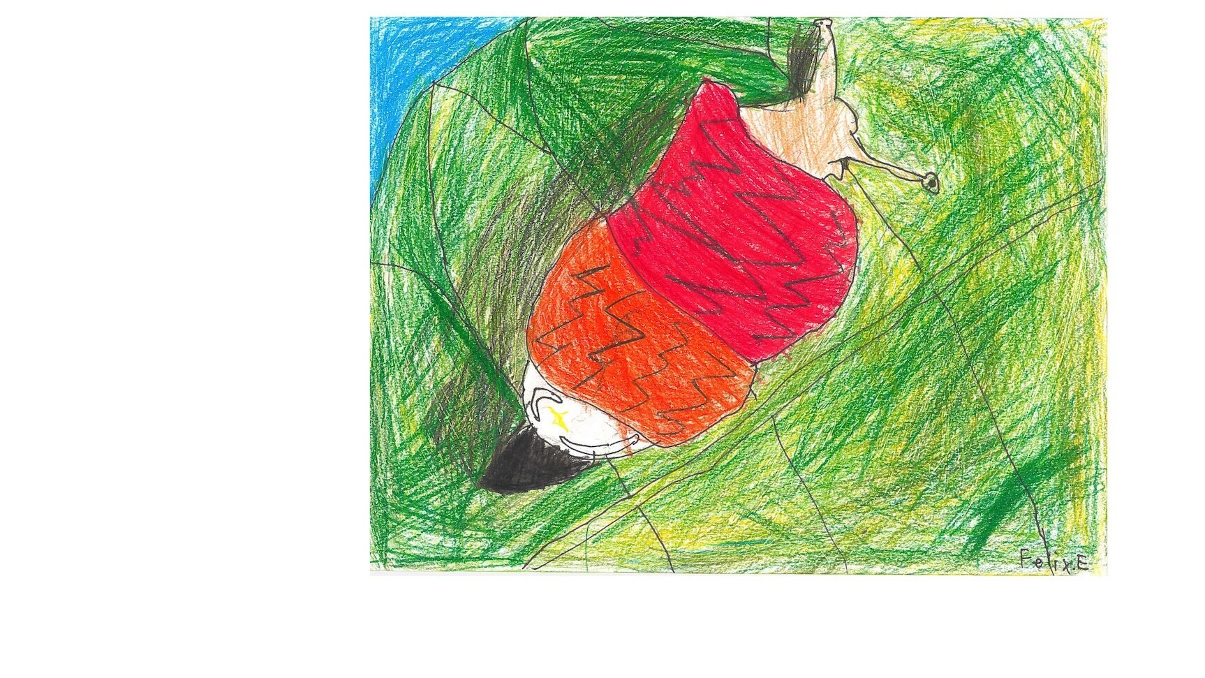Kāhuli, a native snail, as drawn by a fourth grader at Kapunahala Elementary School.