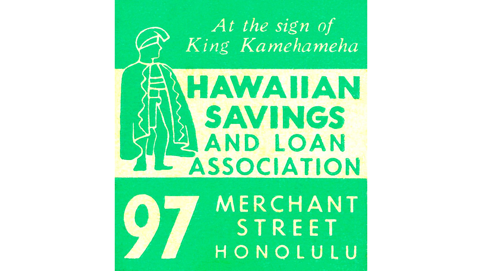 Hawaiian Savings and Loan matchbook cover