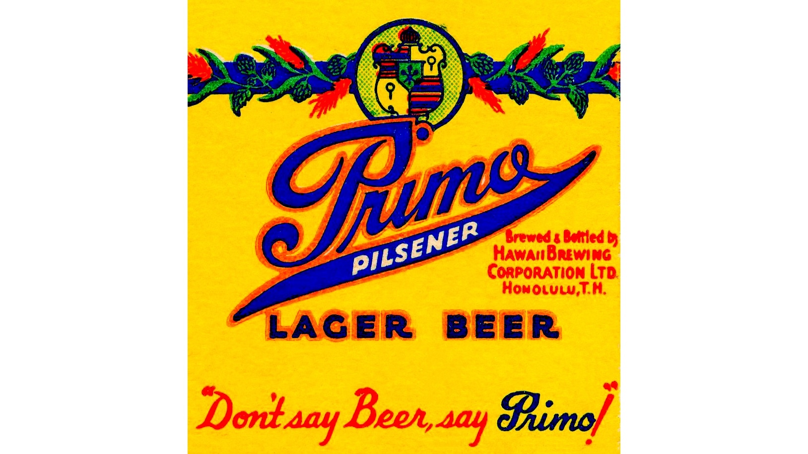 Primo Beer matchbook cover