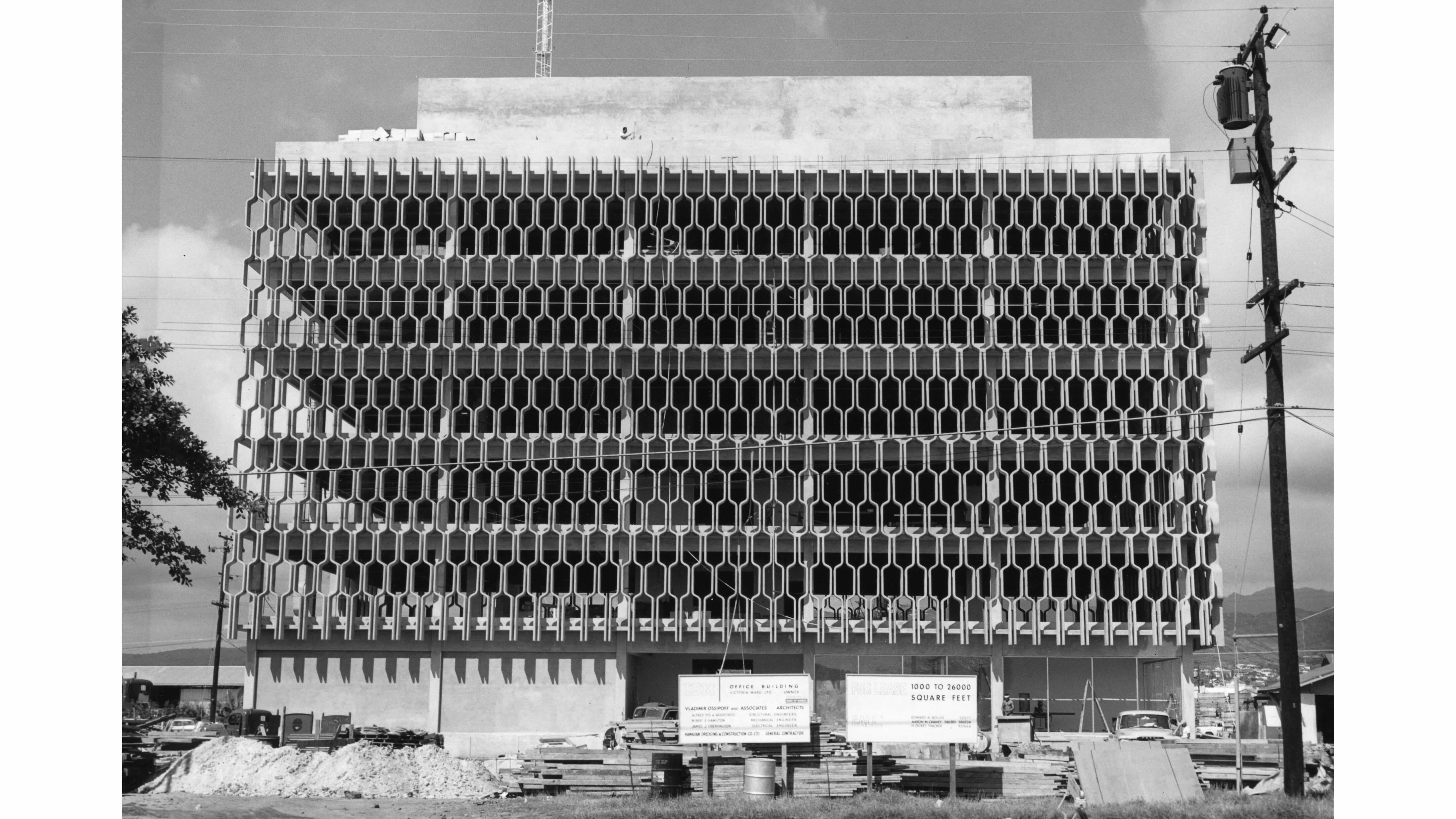 Jan 1962 photo of IBM Building under construction