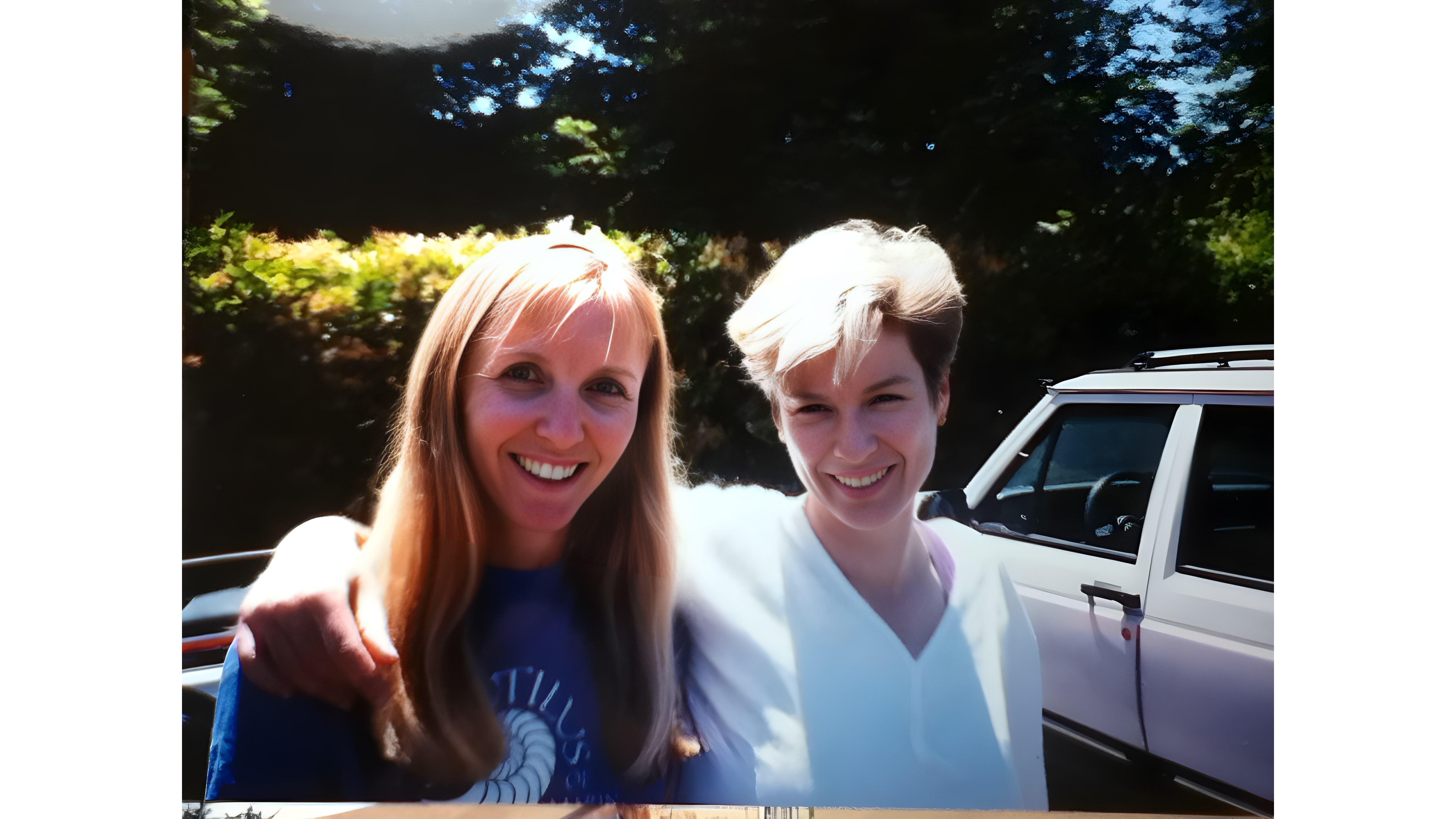 Amber Jackson (left) with friend Ann Spaulding in an undated photo.