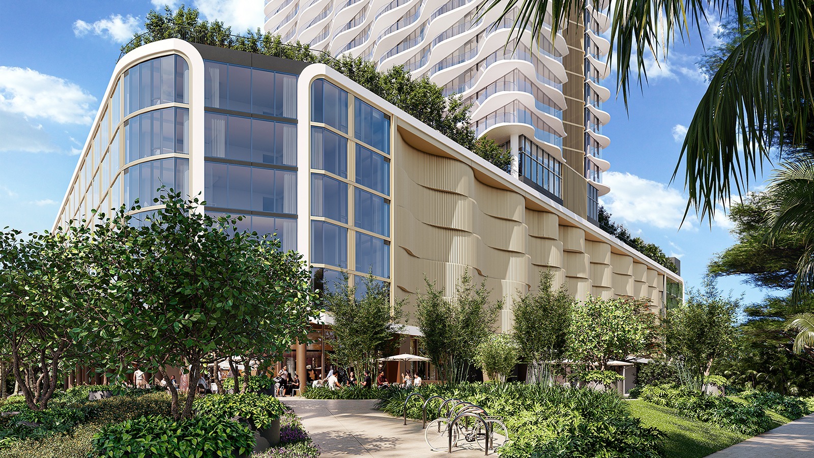 A rendering of The Launiu Ward Village.