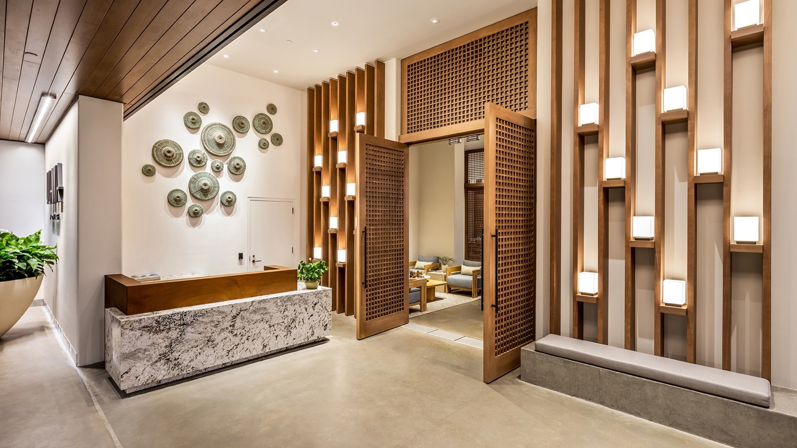 The residential reception area.