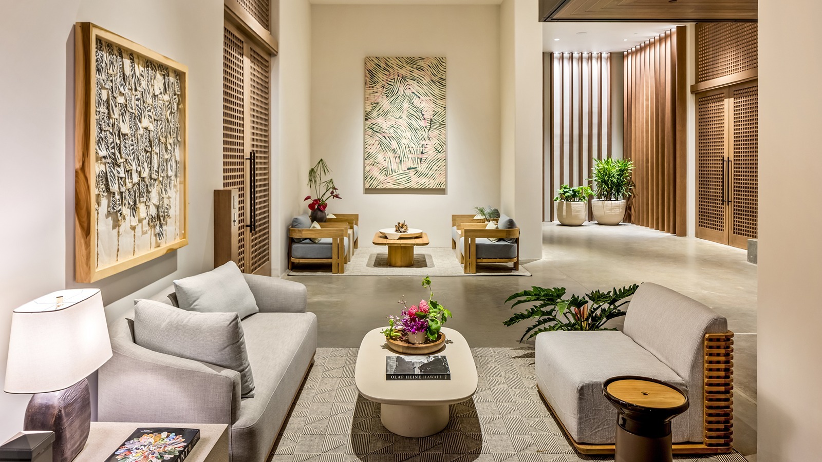 indoor-outdoor lobby at Ulana.