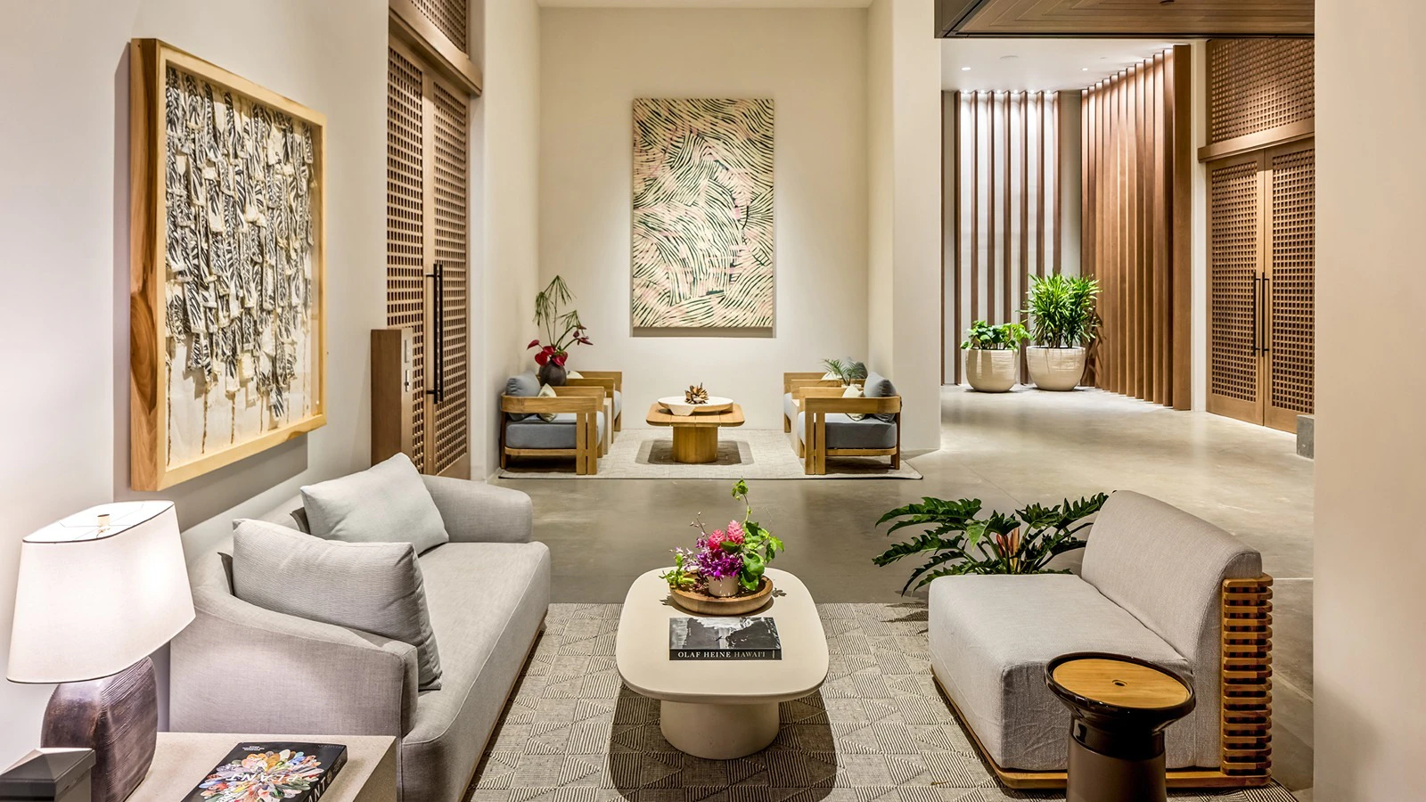 indoor-outdoor lobby at Ulana.