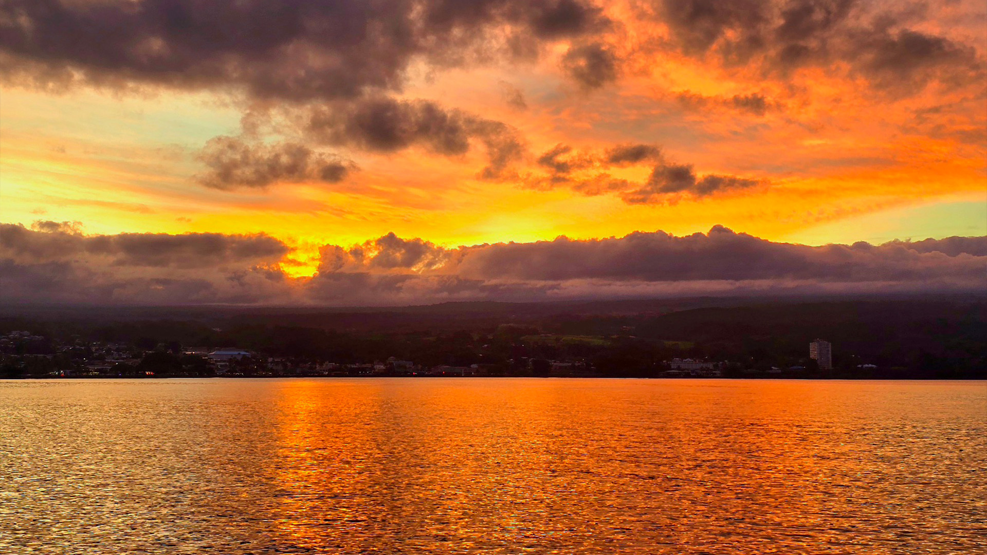 Sunset at Hilo Bay