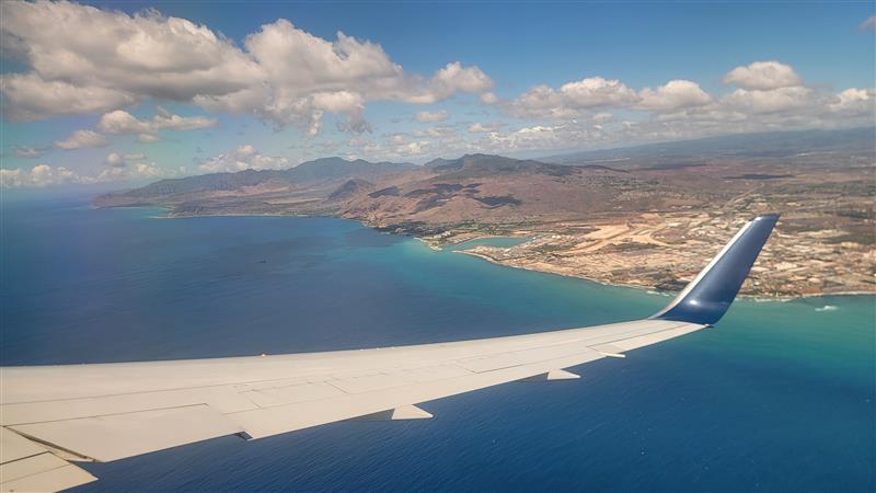 from a return flight from the Mainland