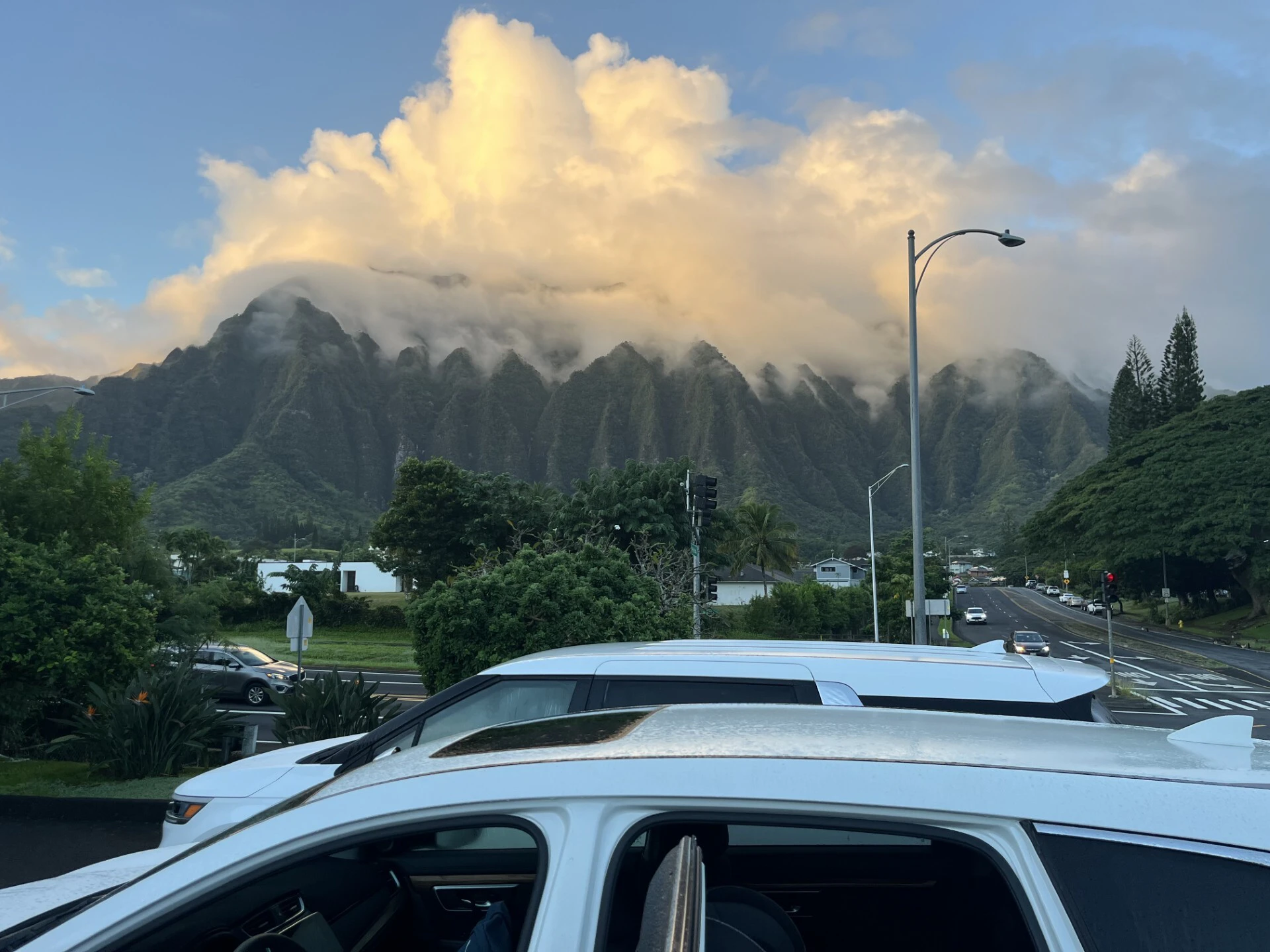 Clouds rolling over the hills
