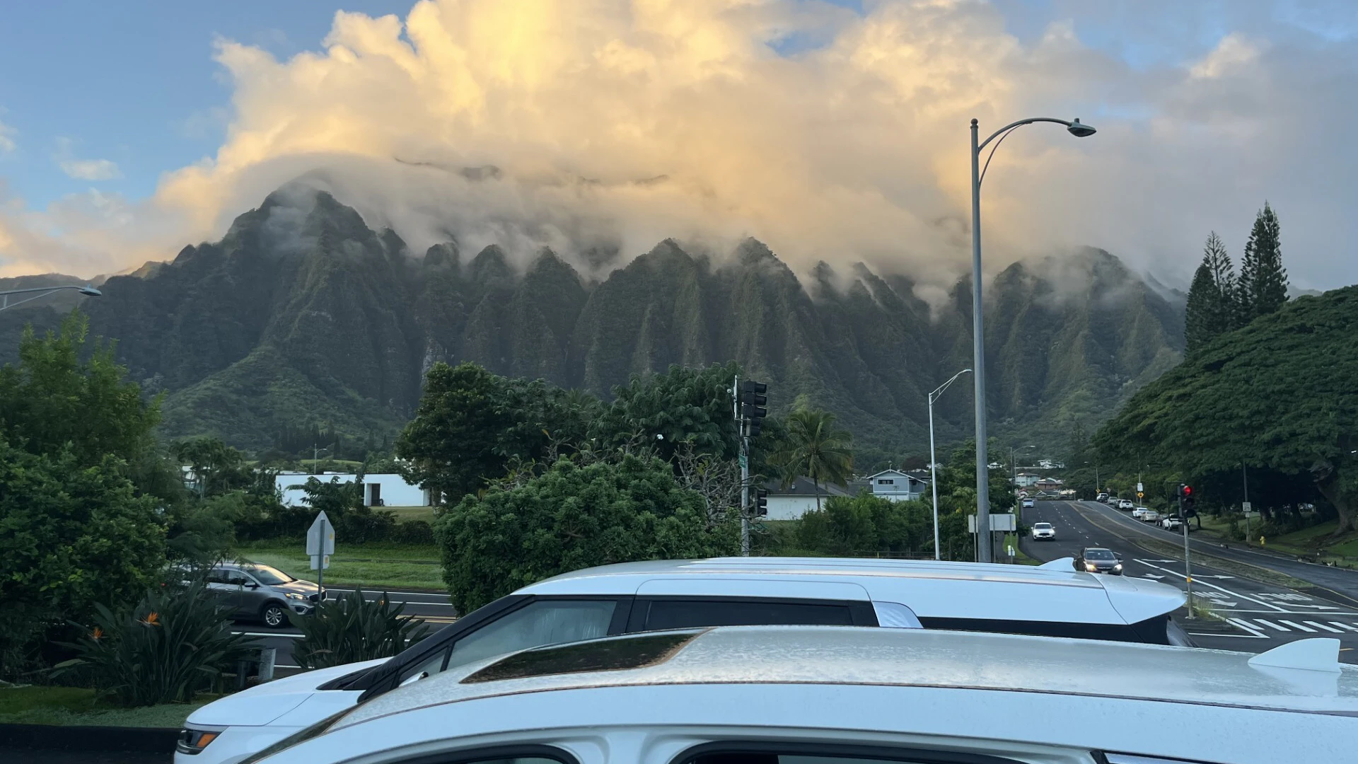 Clouds rolling over the hills