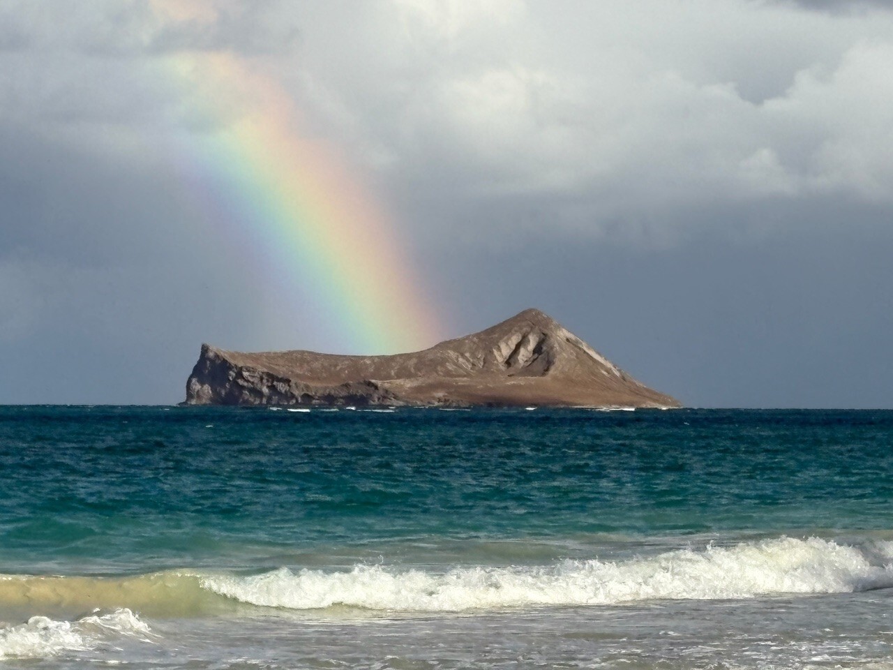 Rainbow over Rabbit island