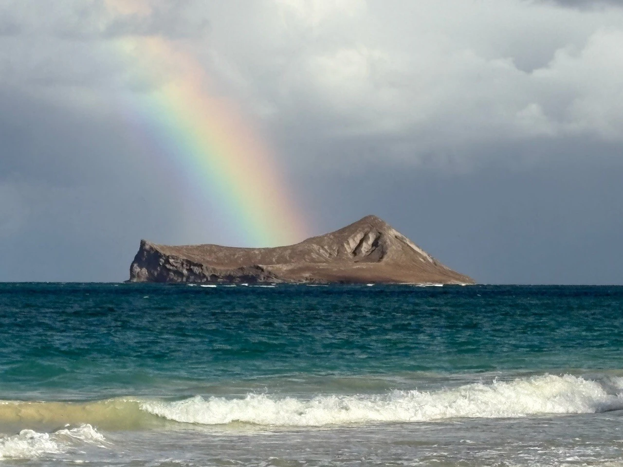 Rainbow over Rabbit island