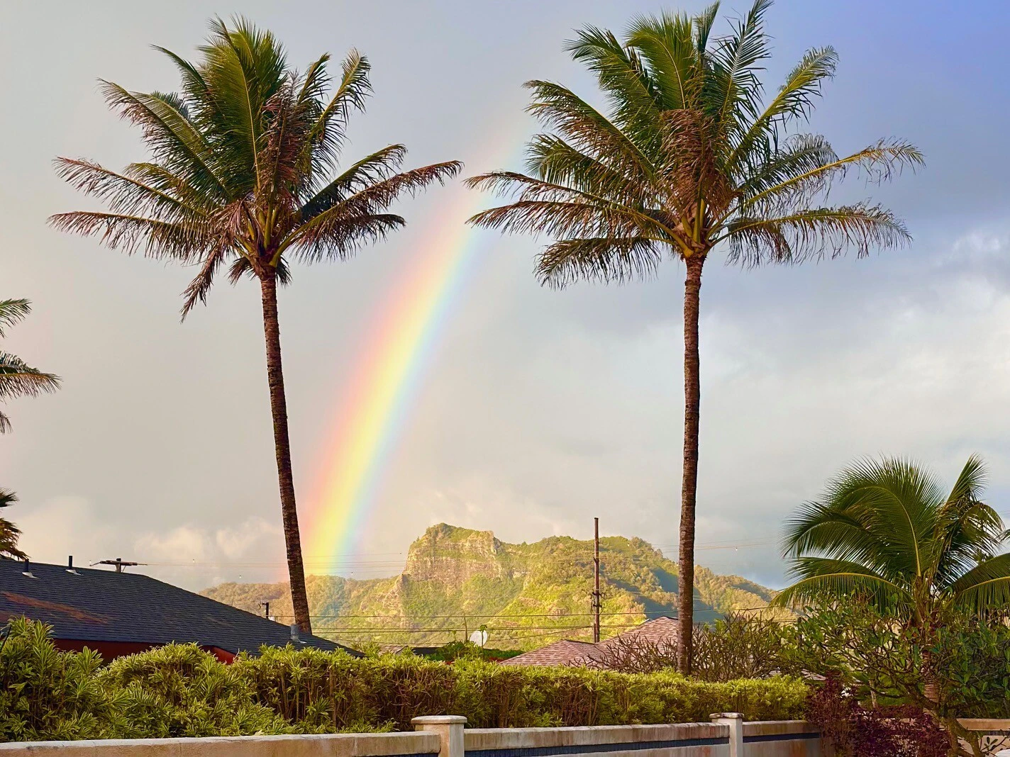 rainbow over Sleeping Giant