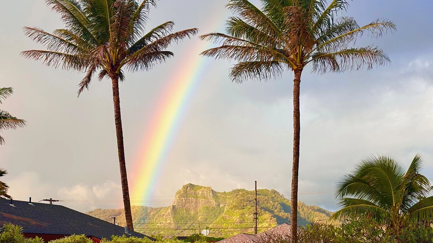 rainbow over Sleeping Giant