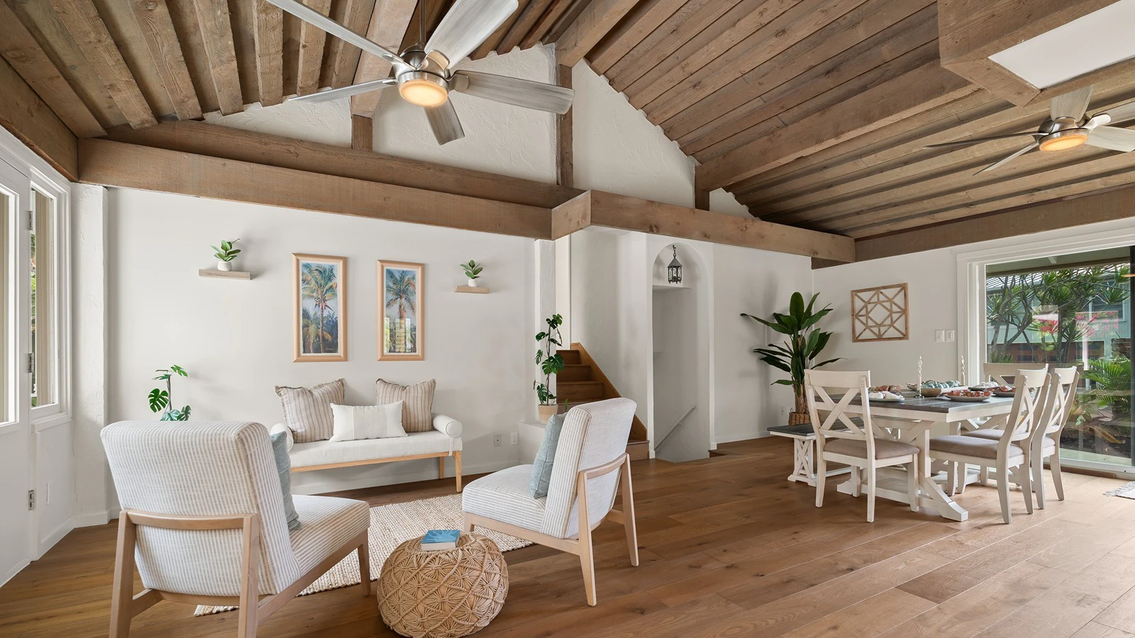 The sitting and dining room at 50 Kamani Kai Place.