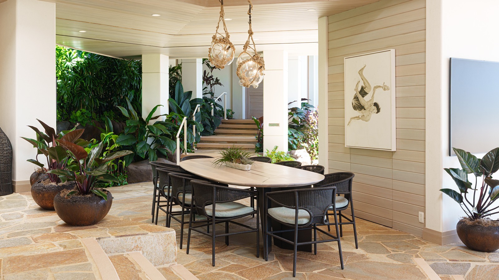 The dining area