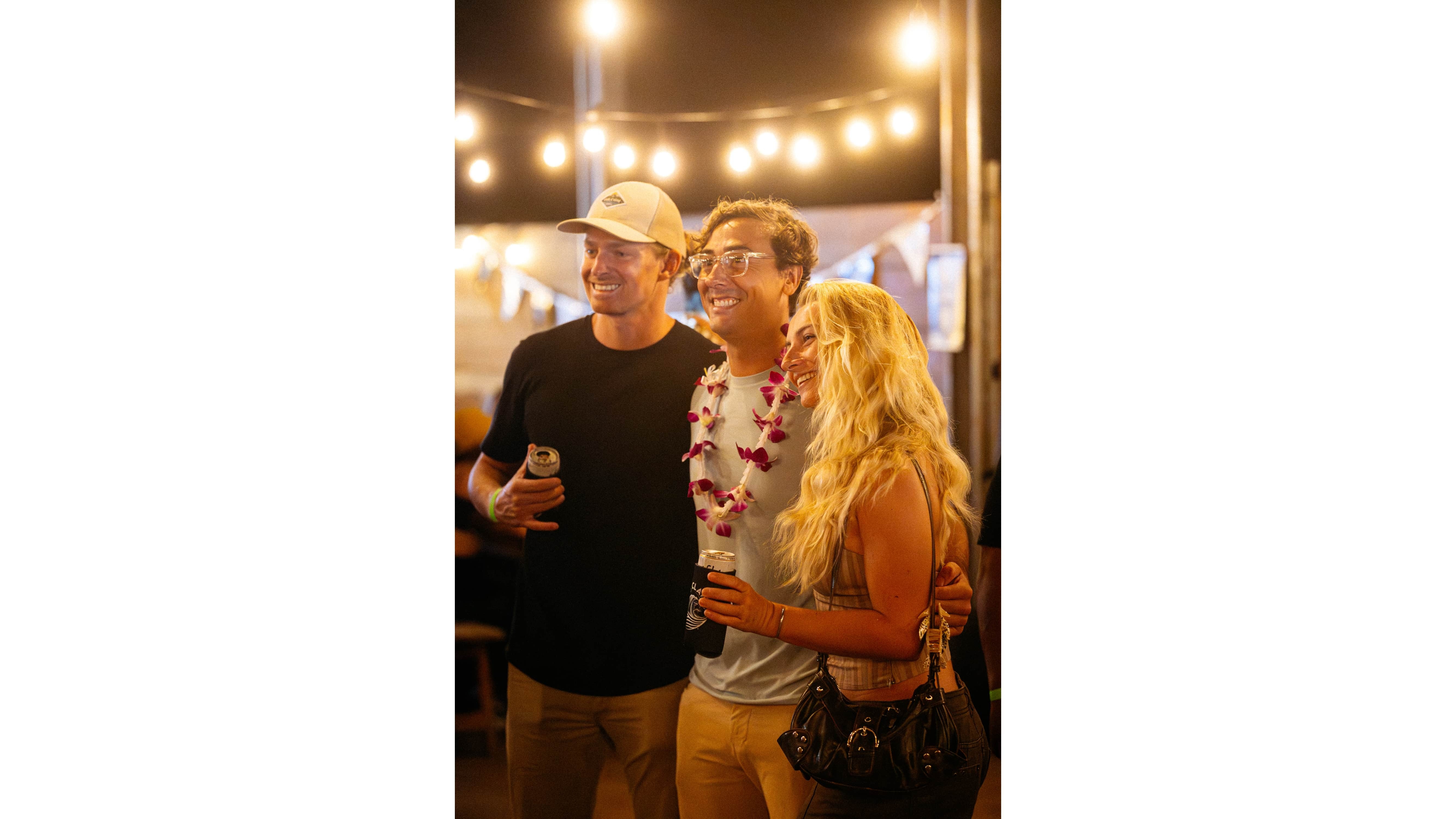 Connor Trimble, center, is the director of an approximately 22-minute film, “Hometown Hype: Haleʻiwa – Surfing’s Final Boss,” which released Friday, Nov. 28, on YouTube.  