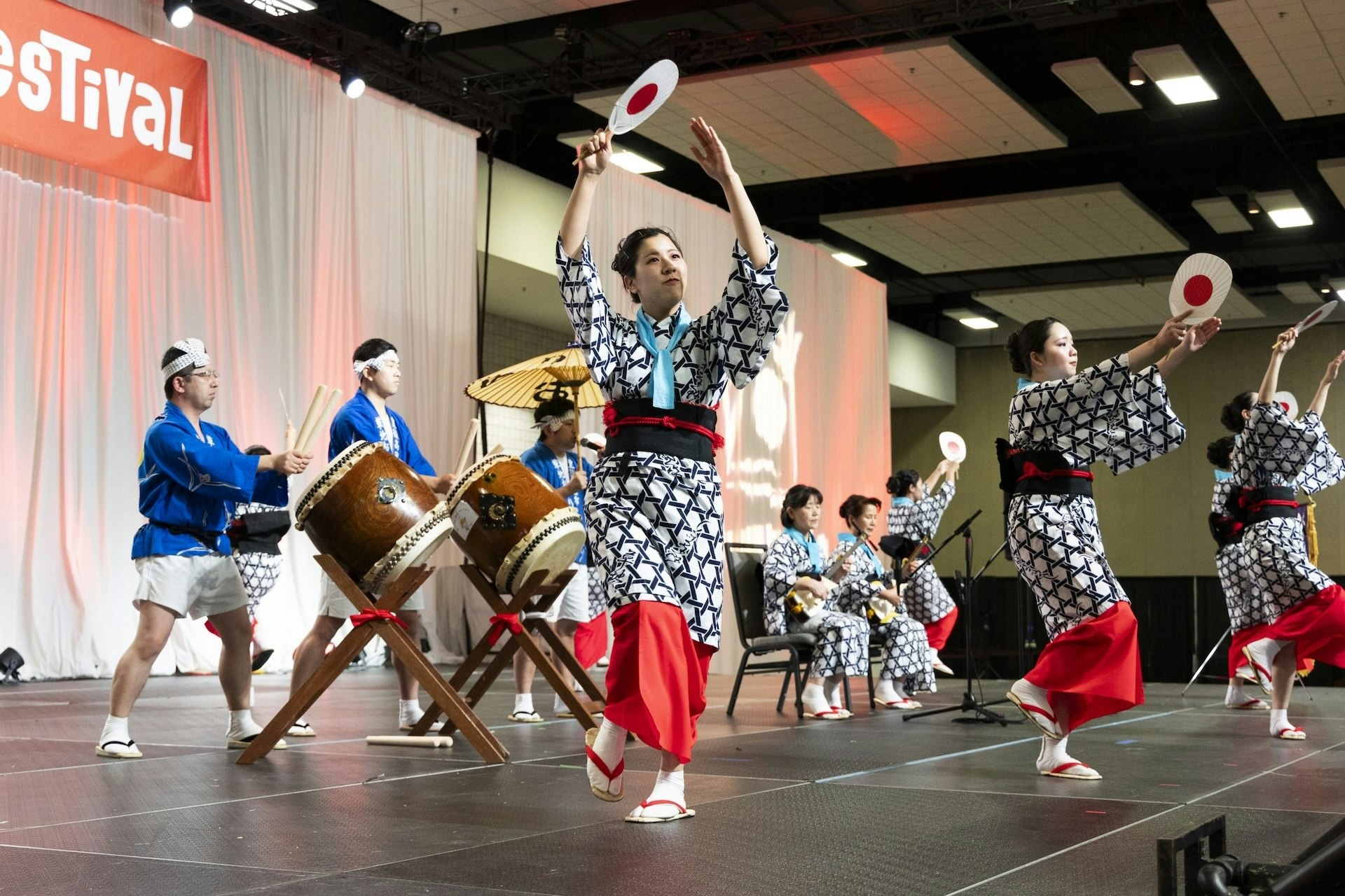 Stage performances are part of the annual Honolulu Festival.