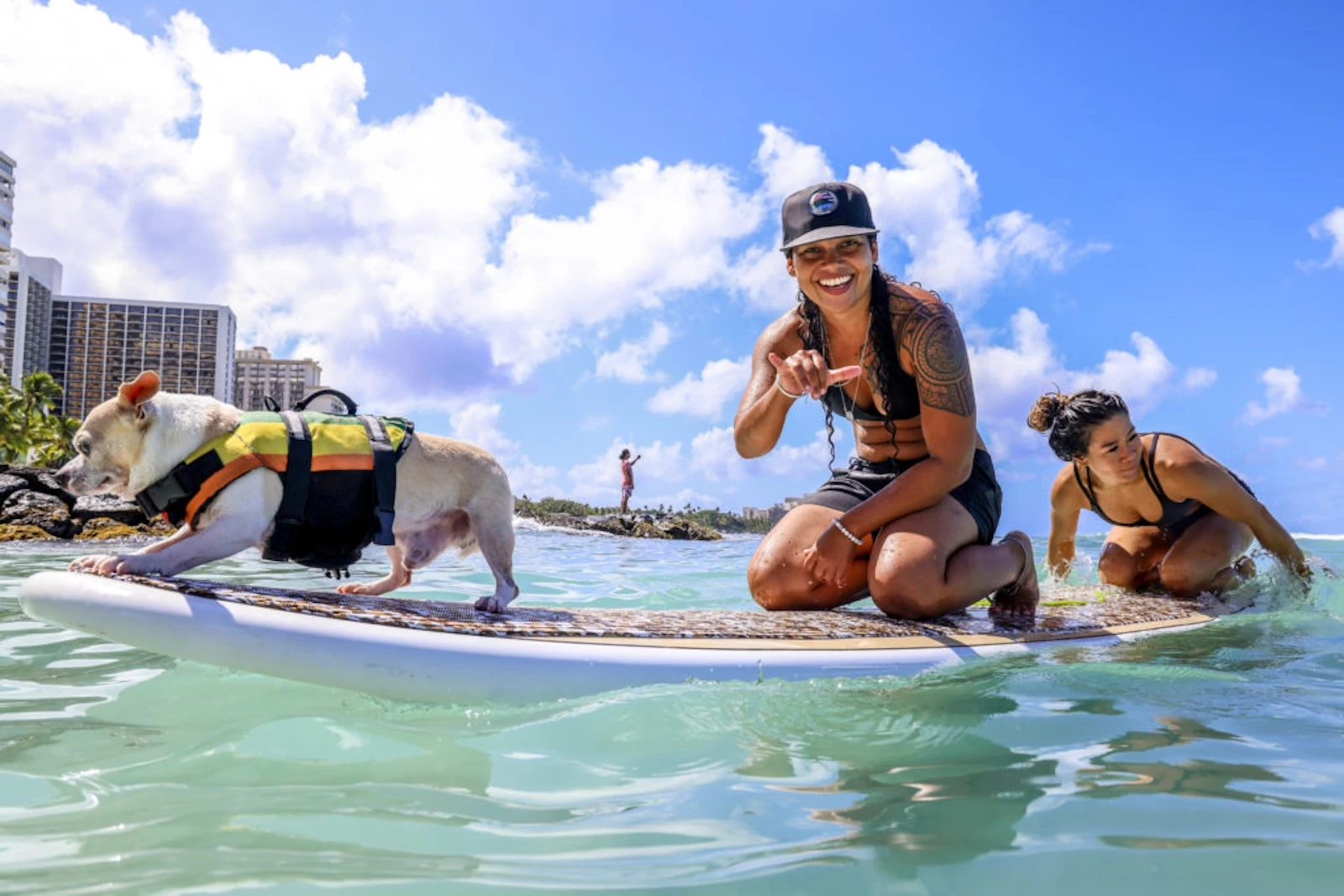 Duke’s OceanFest was canceled in 2021; however, several "surfurs" and their humans informally met at Kuhio Beach to catch waves at Baby Queen’s.