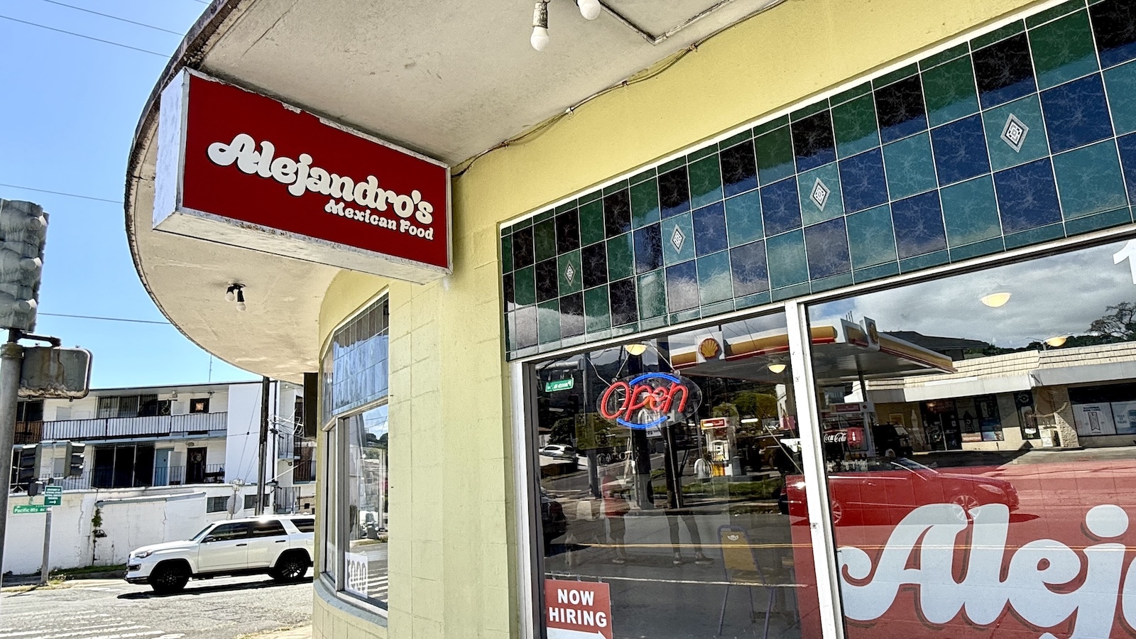 Alejandro's Mexican Food sign