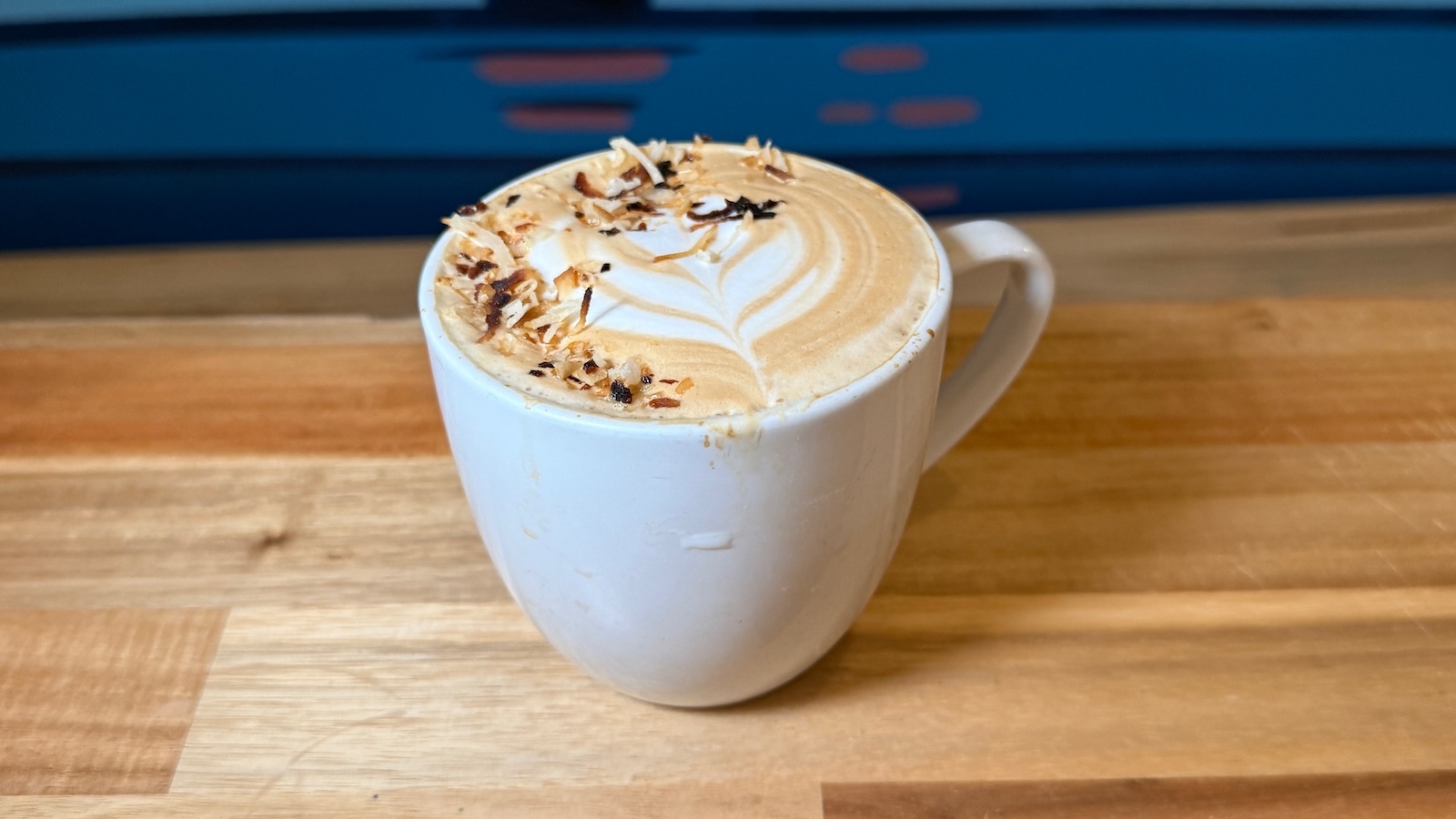 coconut and hazelnut latte