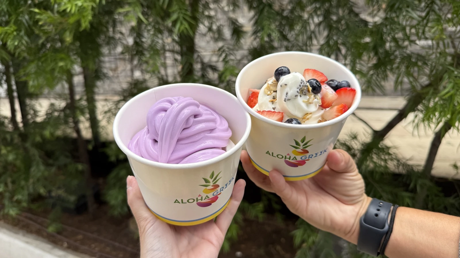 ube and original yogurt