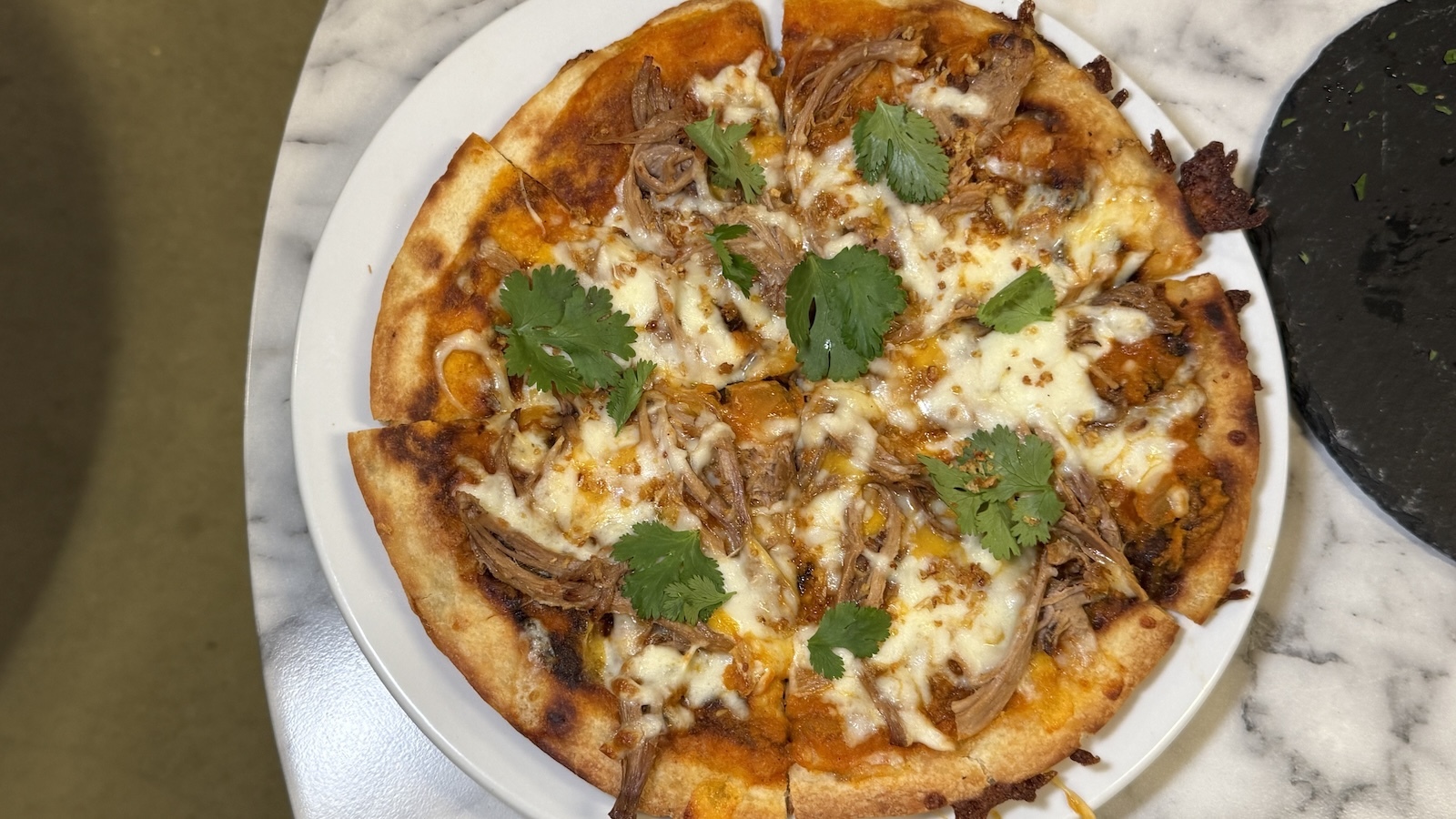 kalua pig pizza-dilla