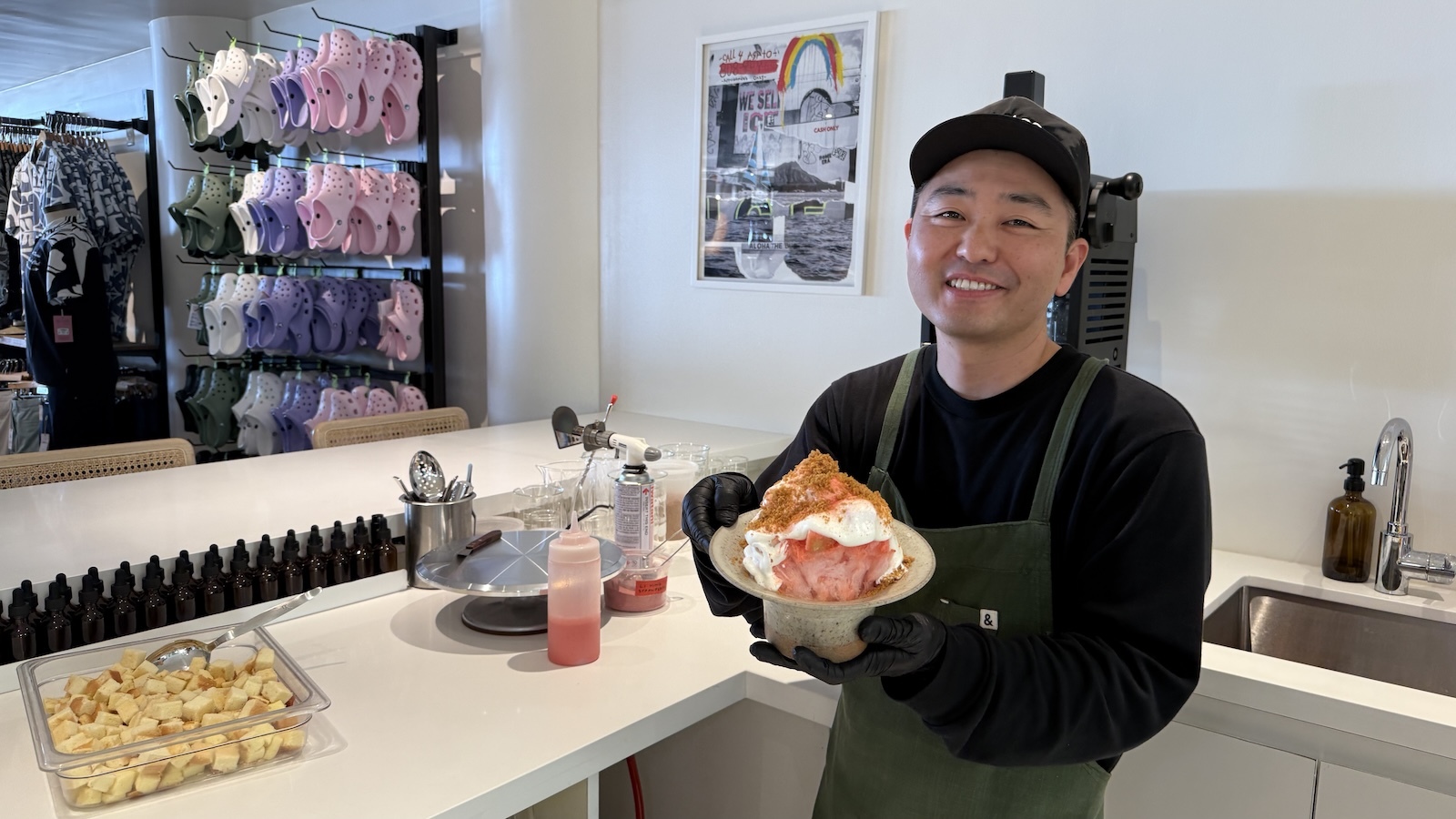 business owner Neale Asato and shave ice