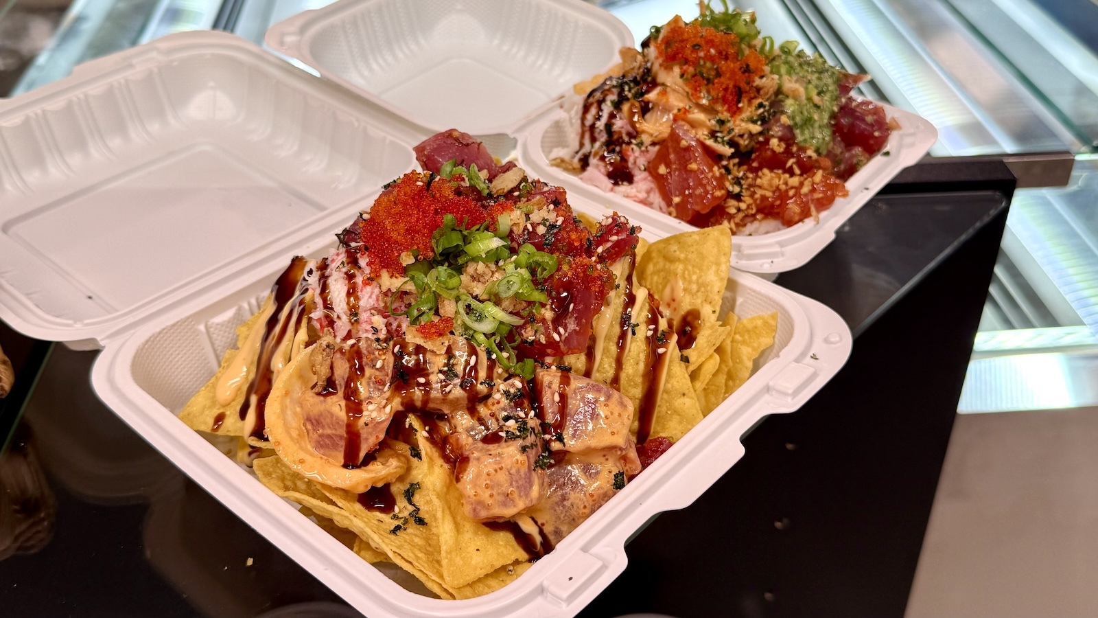 two-choice poke nachos