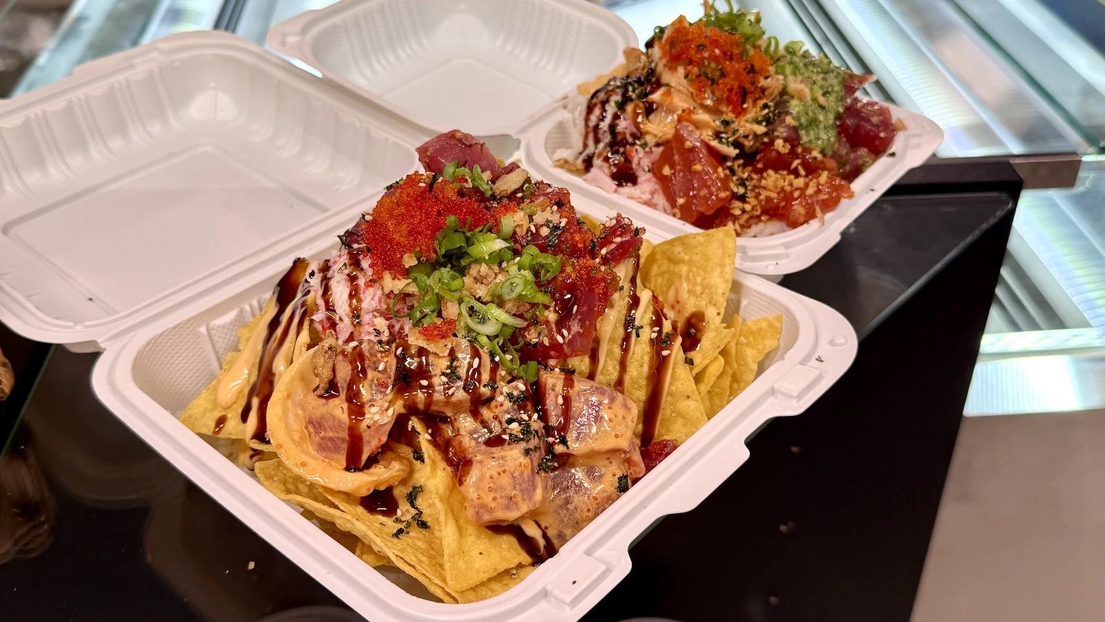 two-choice poke nachos