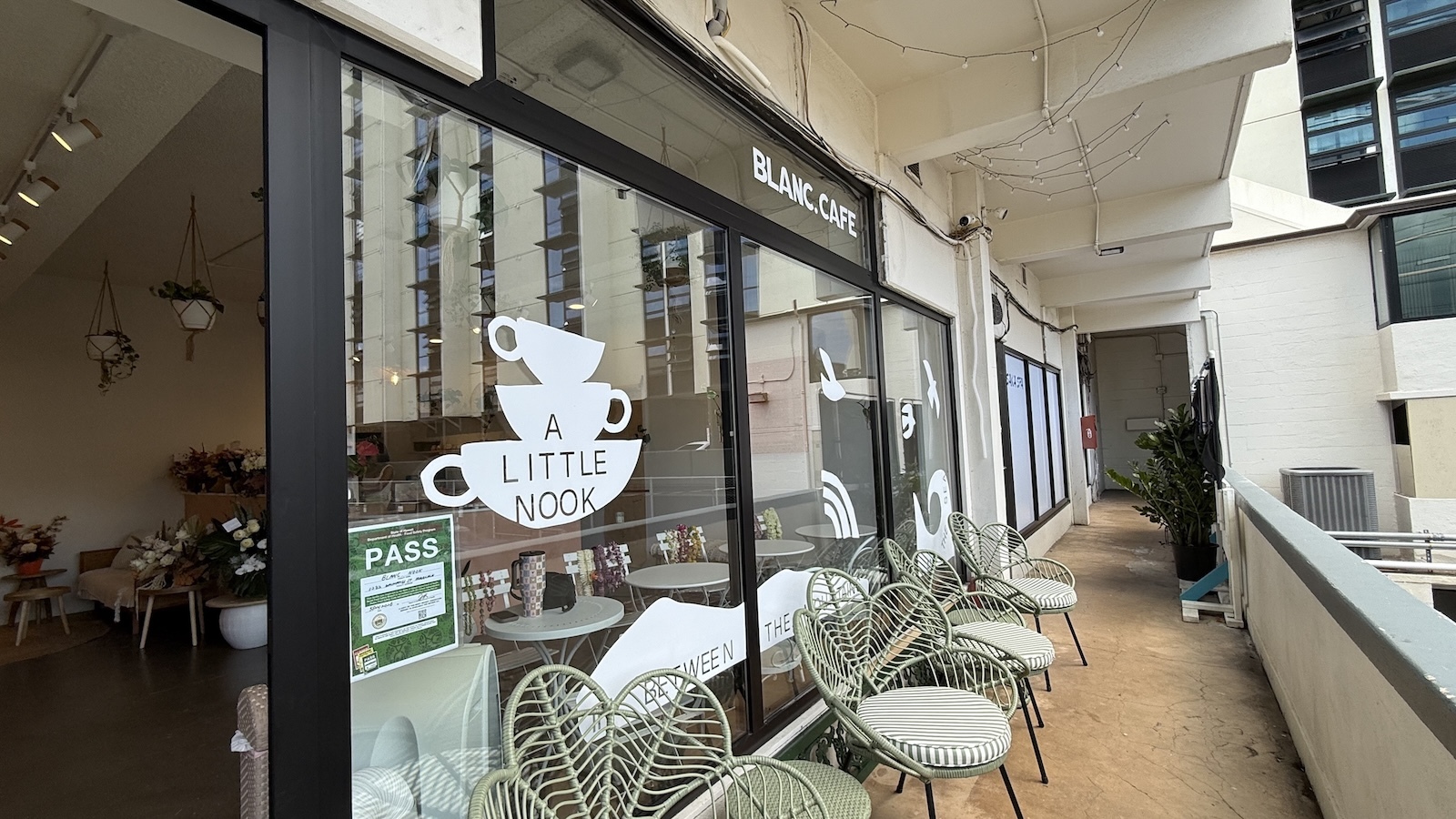 Blanc Nook Cafe sign