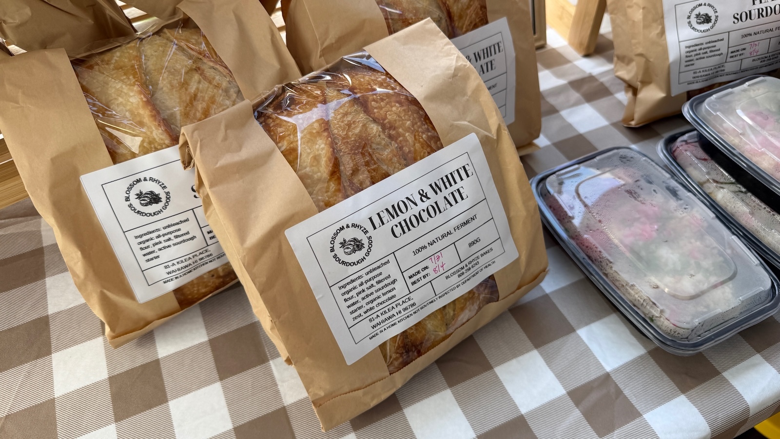lemon and white chocolate sourdough bread