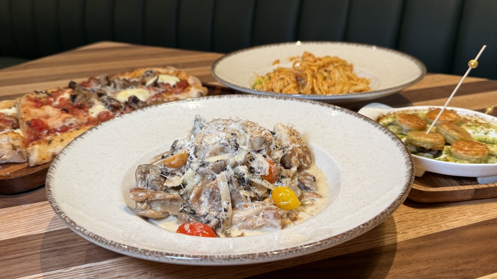 chicken truffle alfredo linguine
