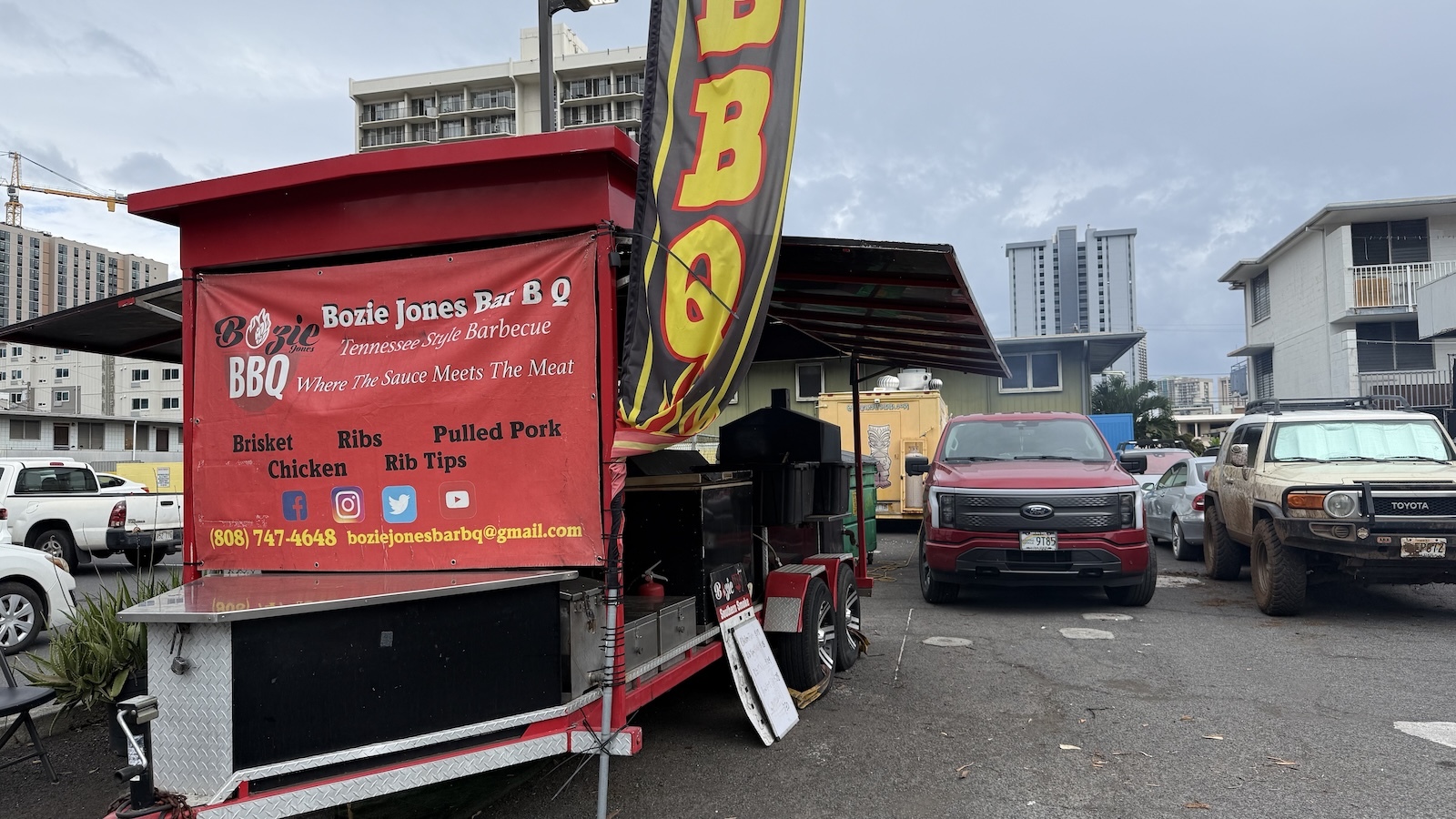Bozie Jones Barbecue trailer