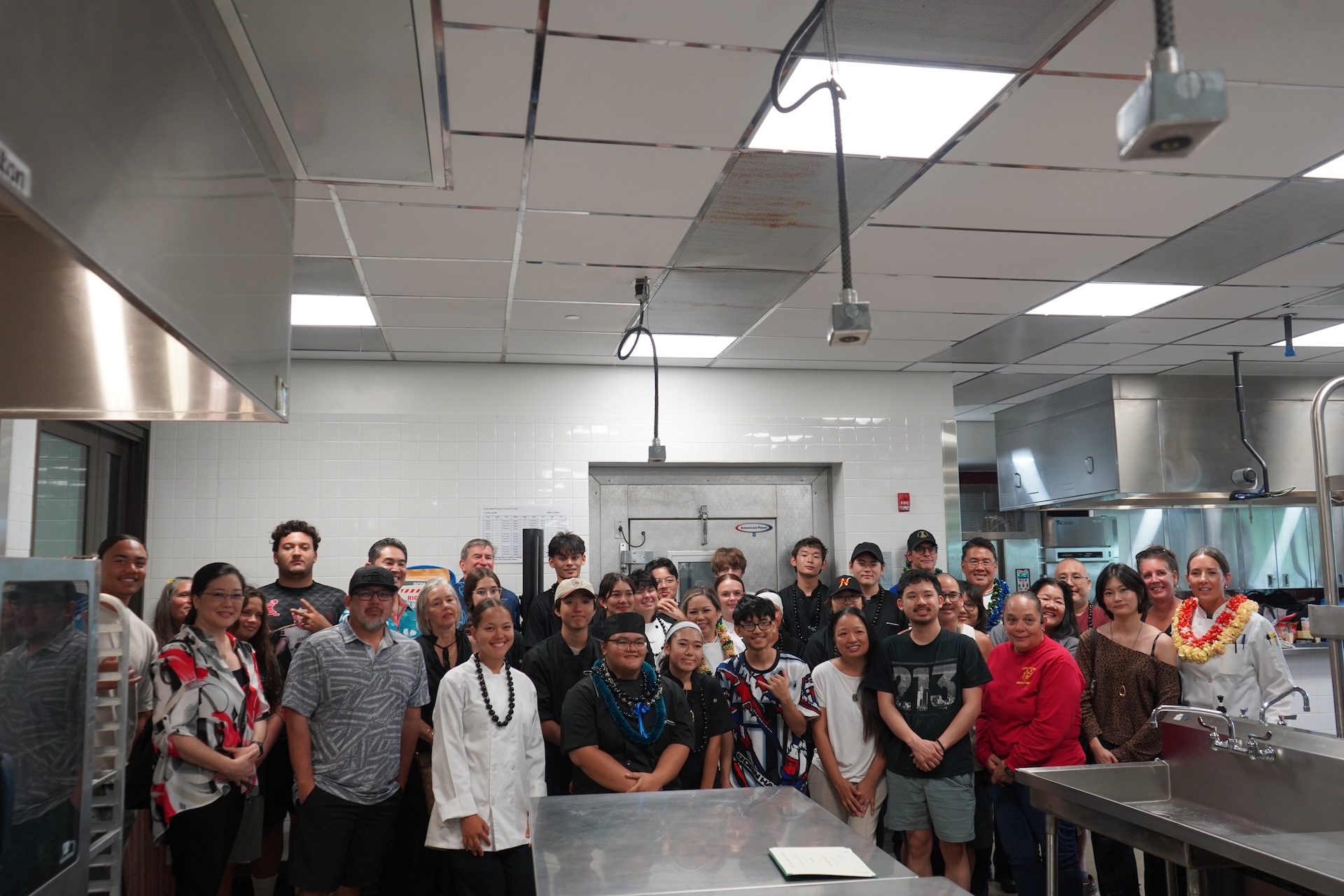 The program’s summer cohort for high school students, which was sponsored by scholarships and covered culinary basics, ran from June 22 to 26. Chef Thomas Wong was impressed by this groupʻs positive attitudes, teamwork and refined palate. Photo by Kelsey Kukaua Medeiros
