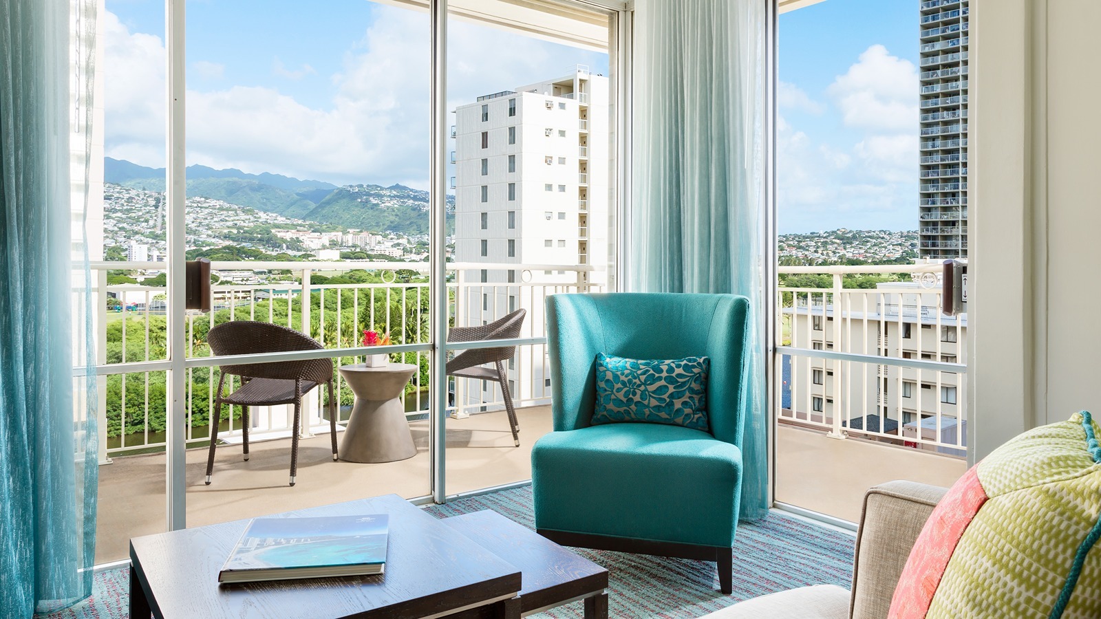 The corner suite at Courtyard by Marriott Waikīkī Beach.