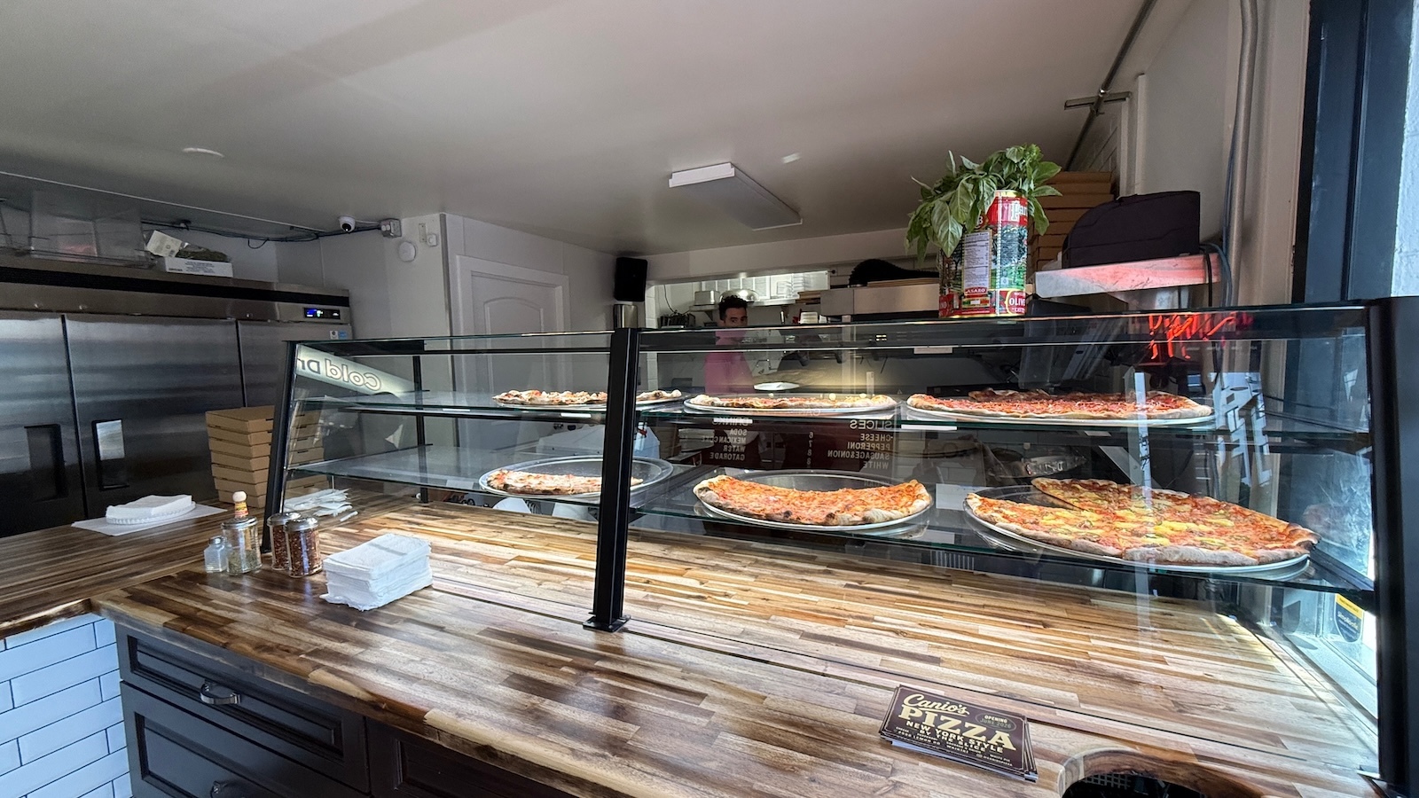 pizza counter
