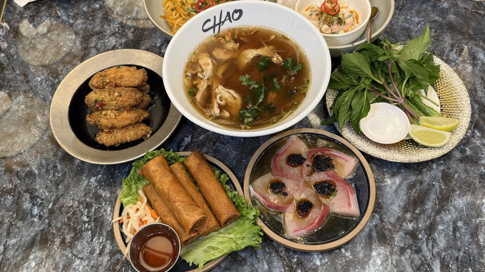 Chao dinner spread