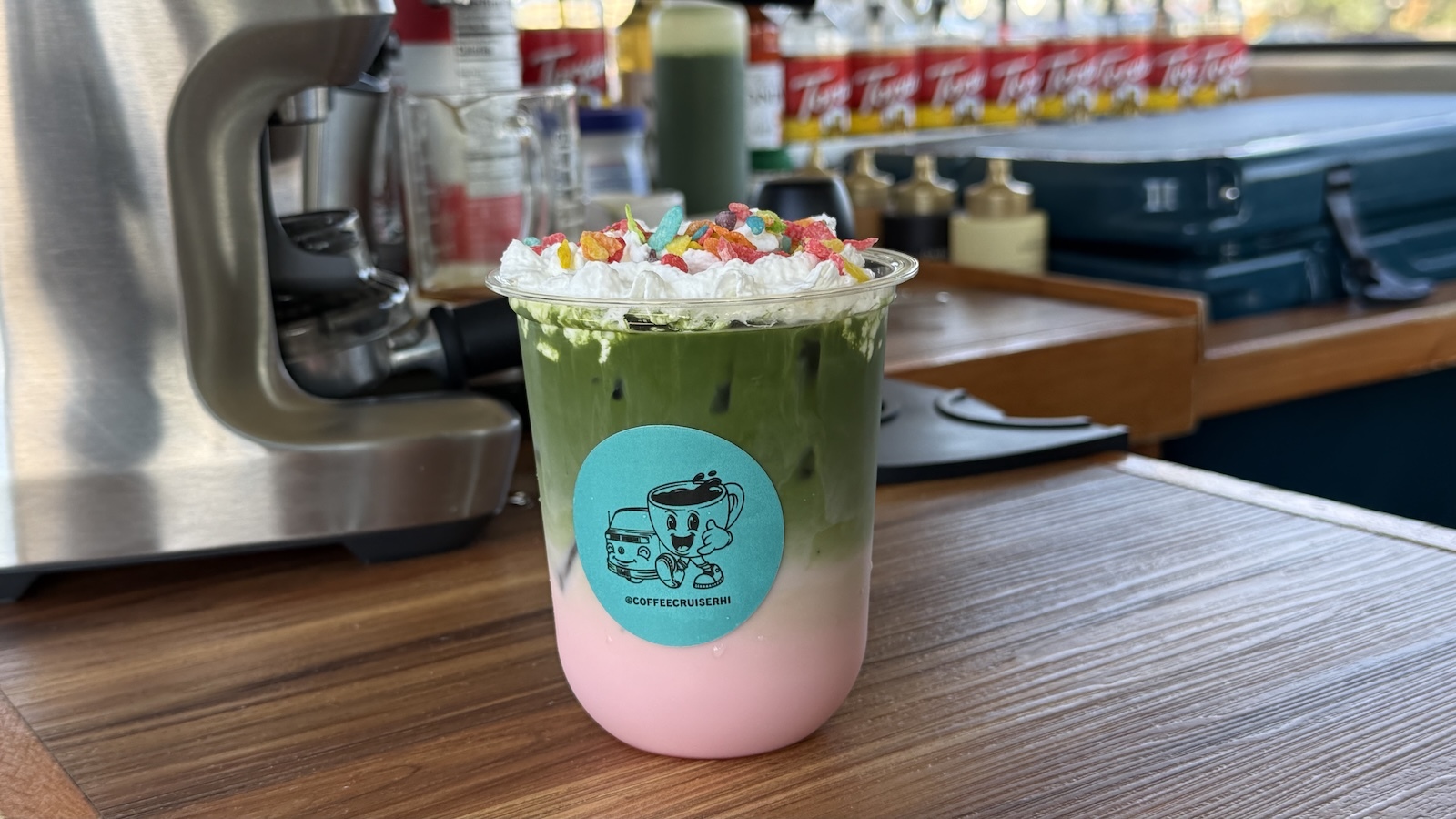 Love is love matcha latte ($8). Photo by Kelli Shiroma Braiotta