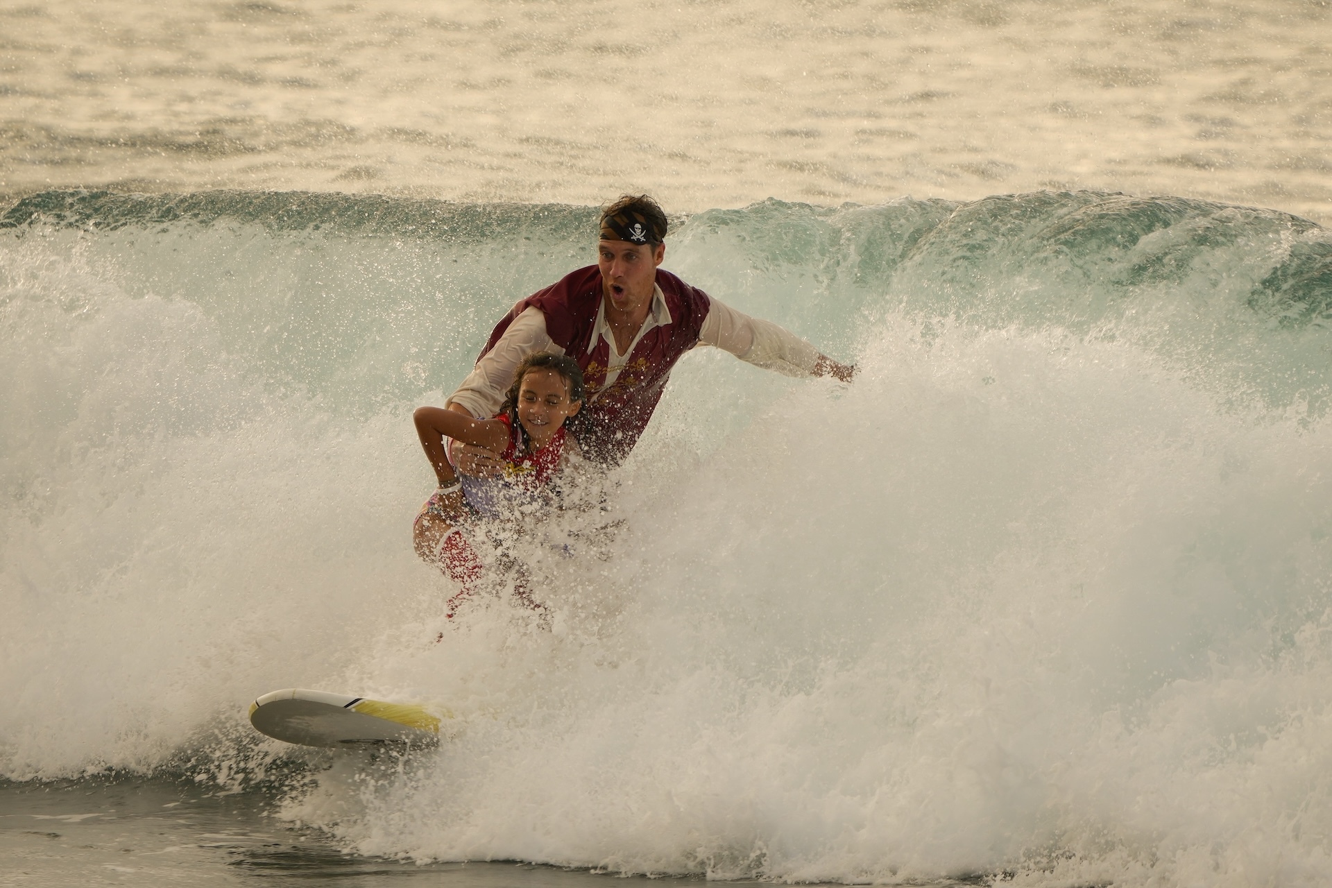 Last year, keiki caught waves as part of the costume contest.